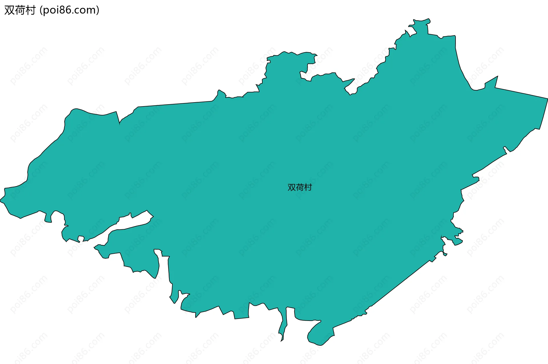双荷村边界地图
