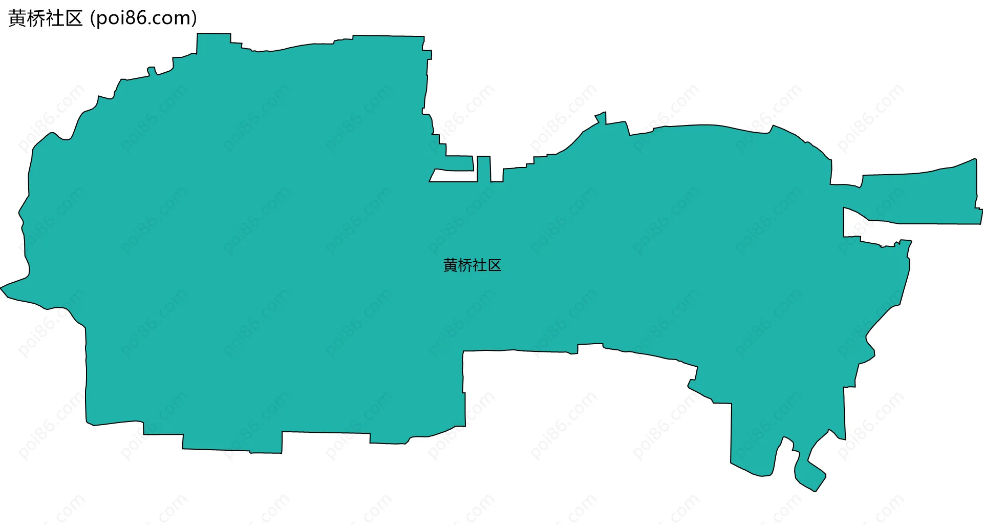 黄桥社区边界地图
