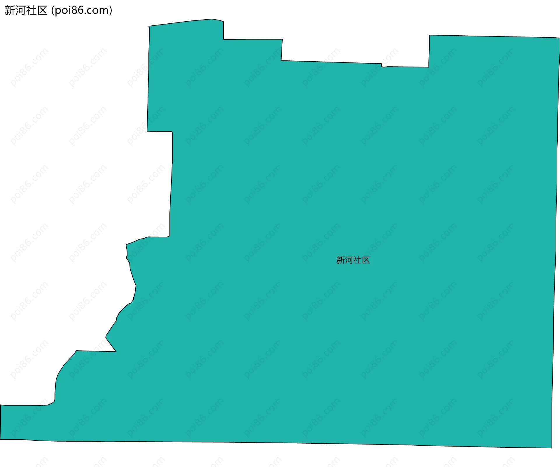 新河社区边界地图