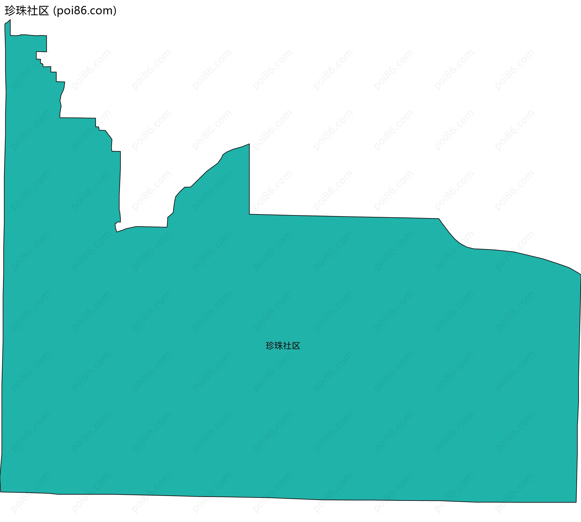 珍珠社区边界地图