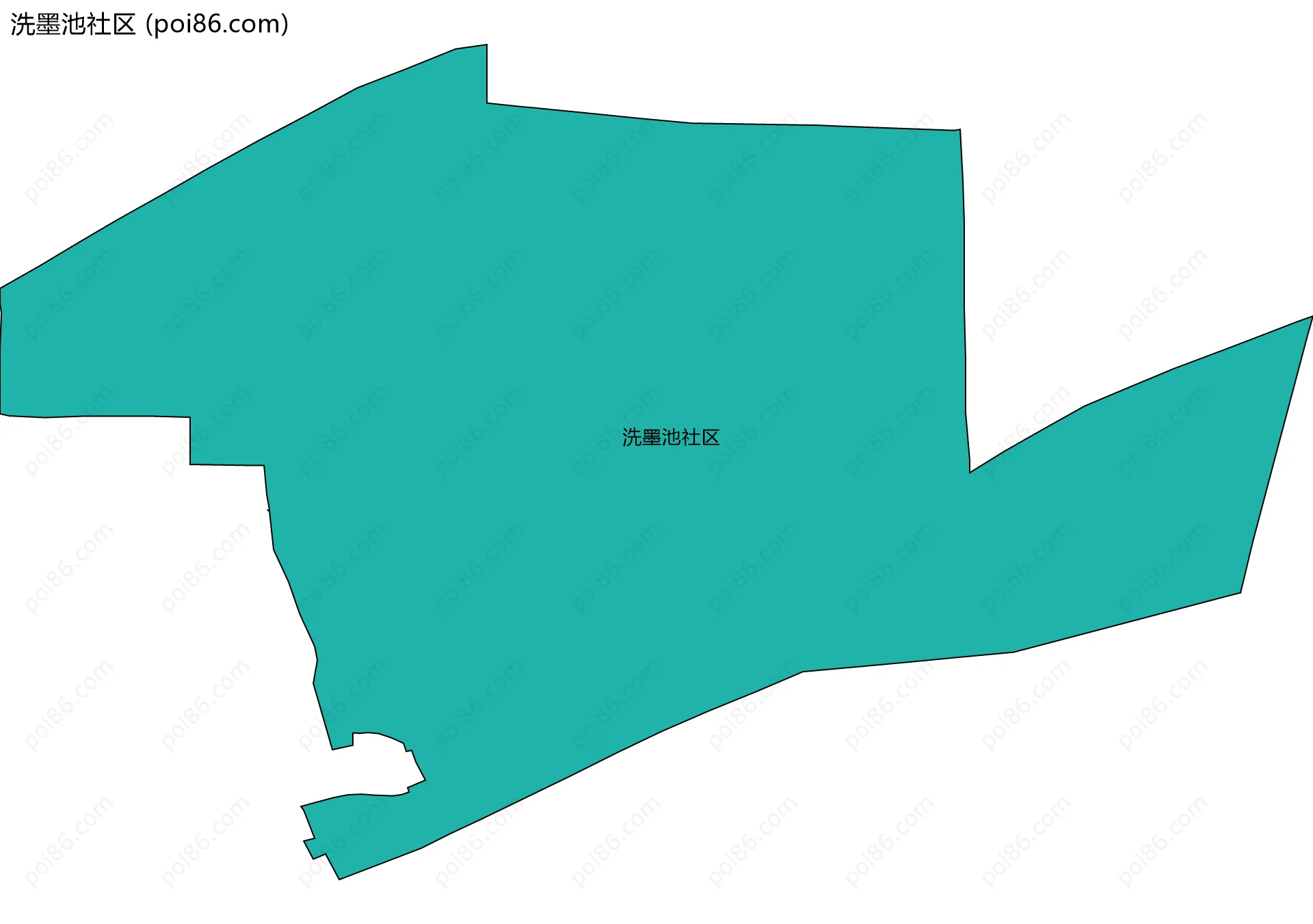 洗墨池社区边界地图
