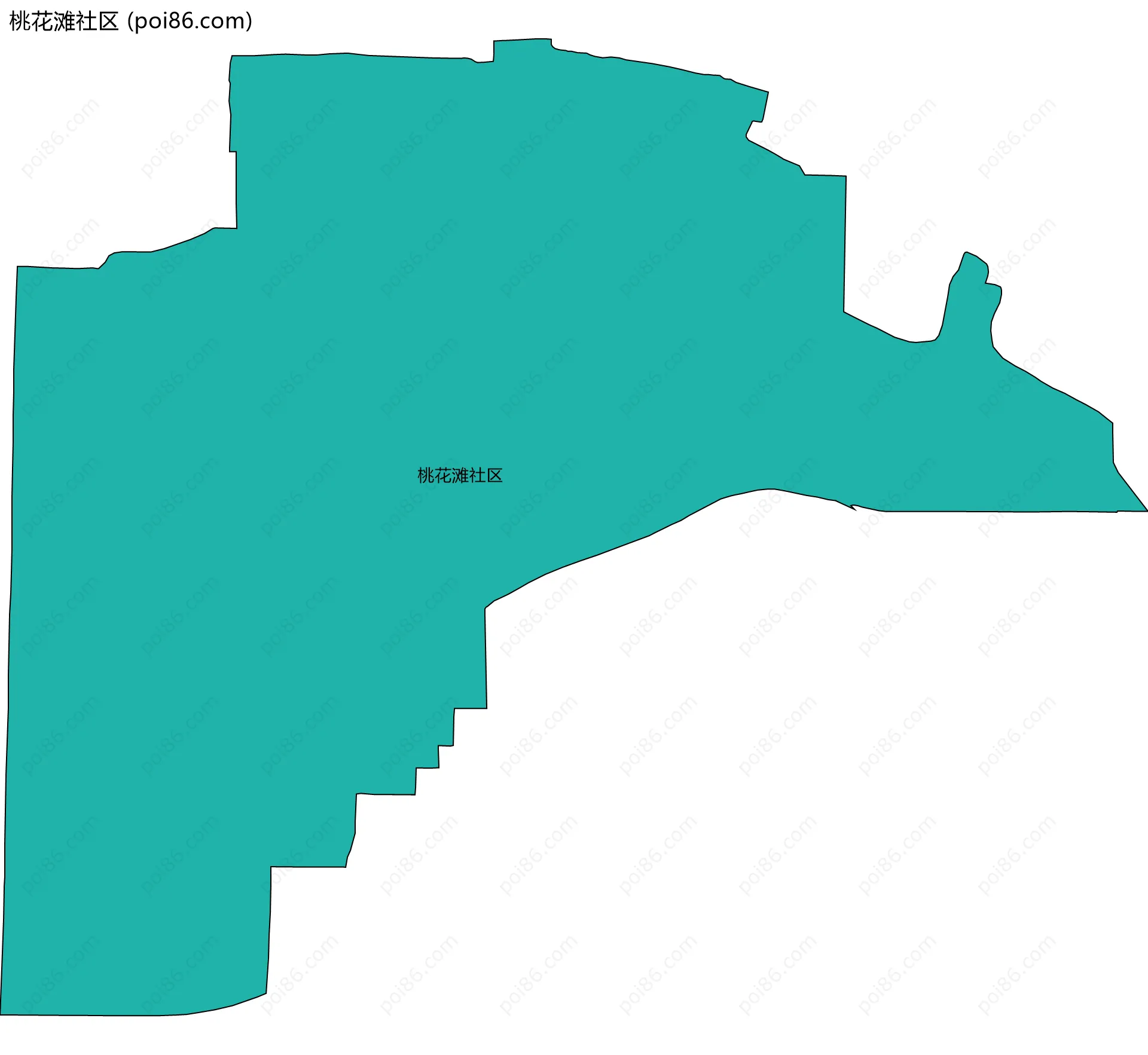桃花滩社区边界地图