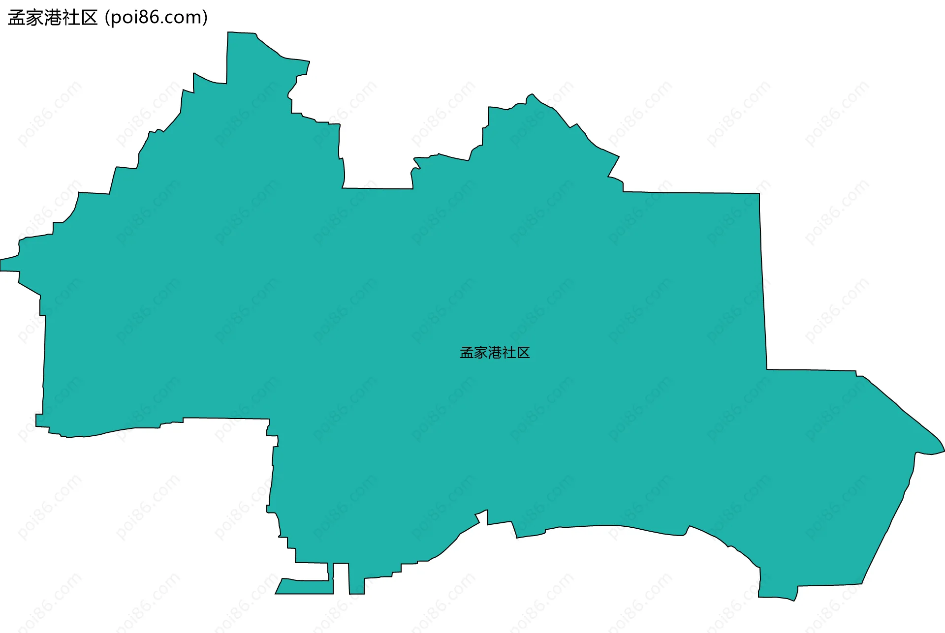 孟家港社区边界地图