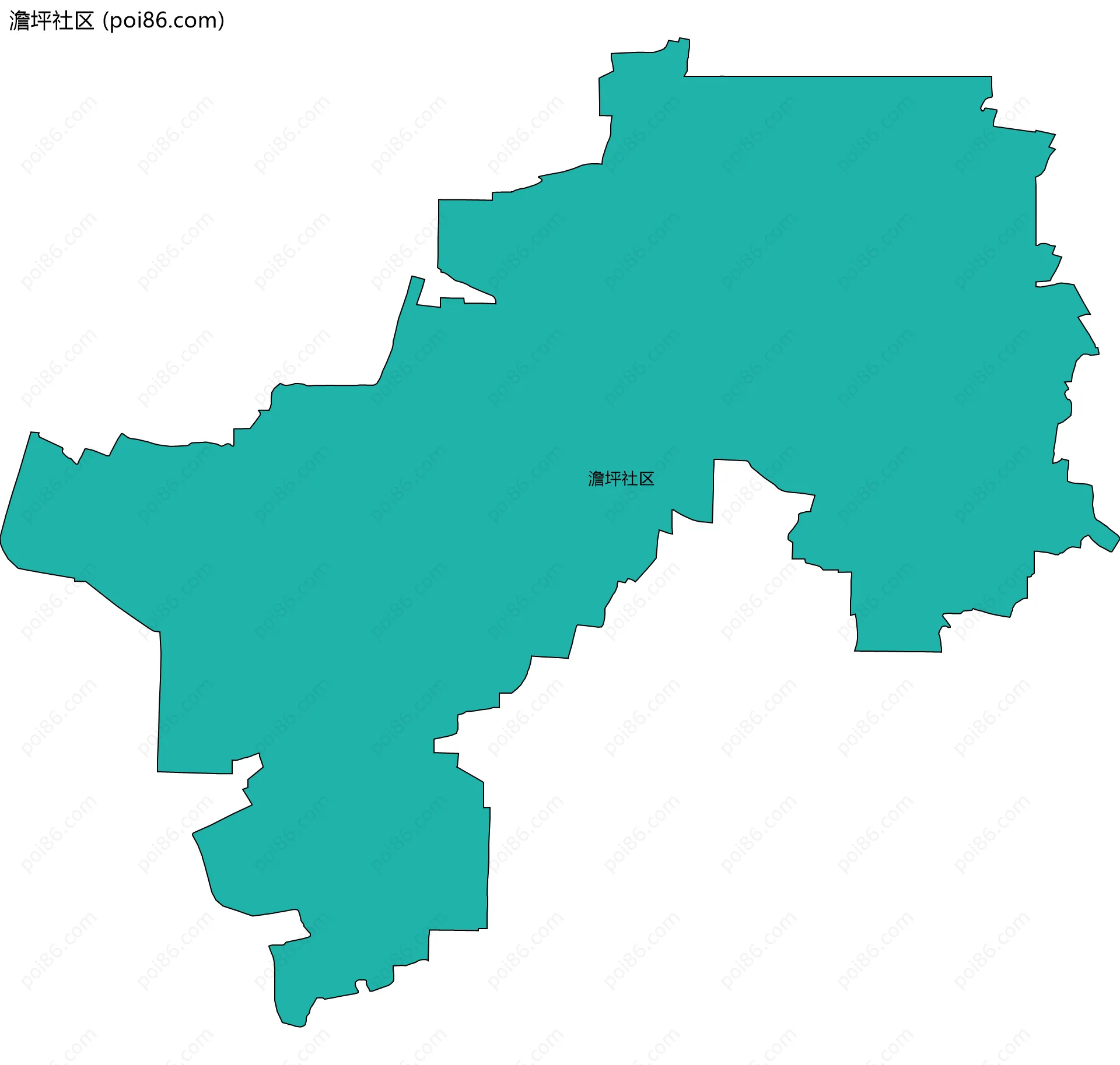 澹坪社区边界地图