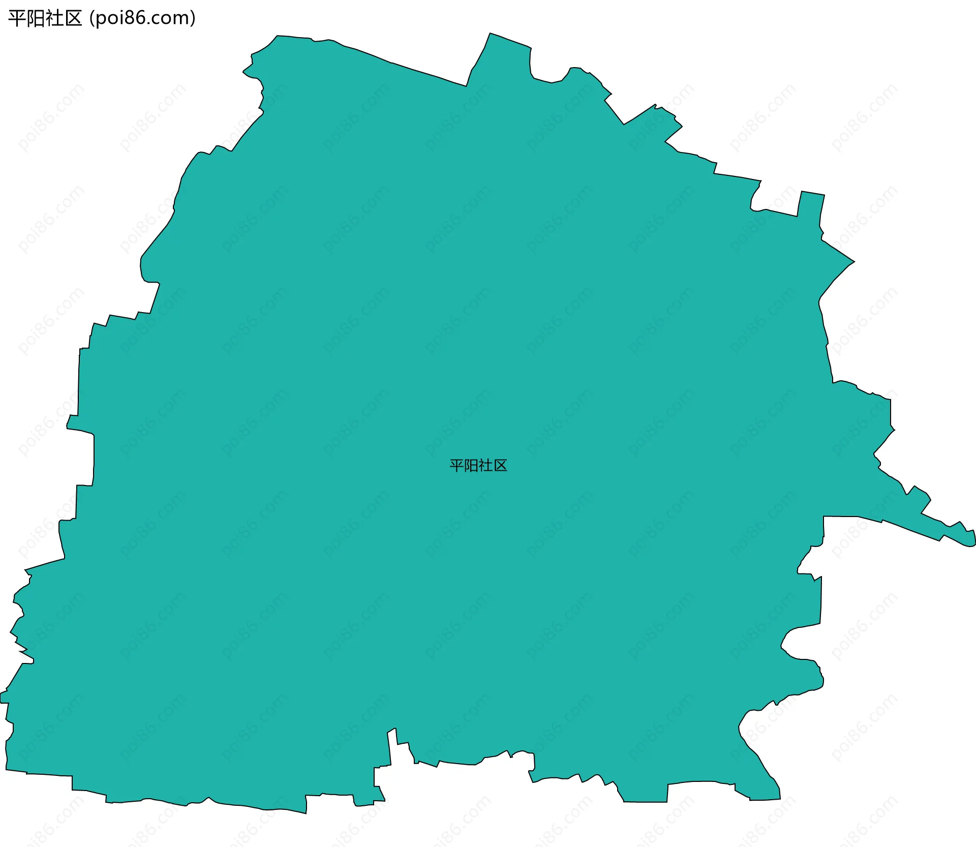 平阳社区边界地图