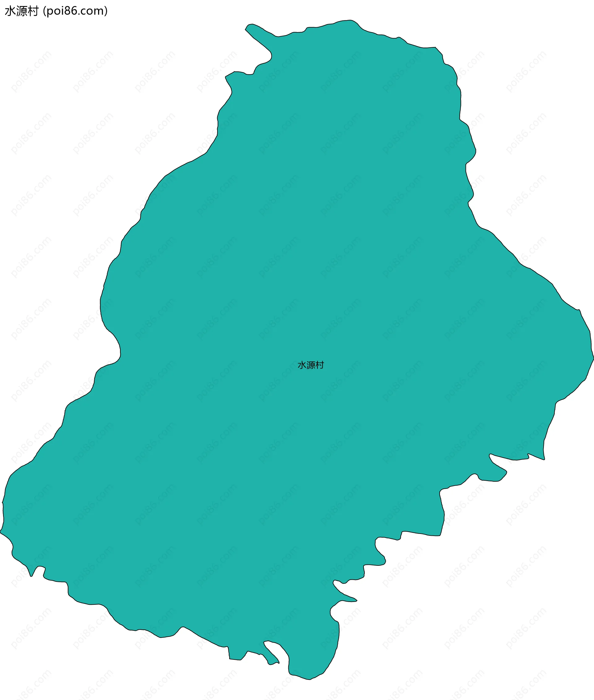 水源村边界地图