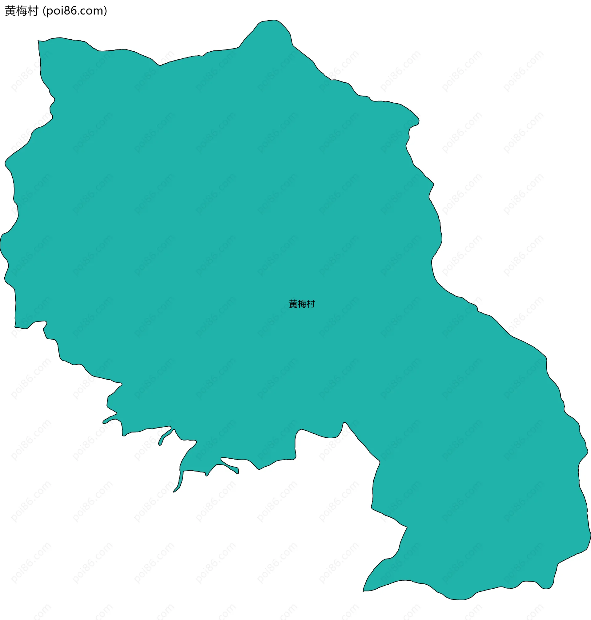 黄梅村边界地图