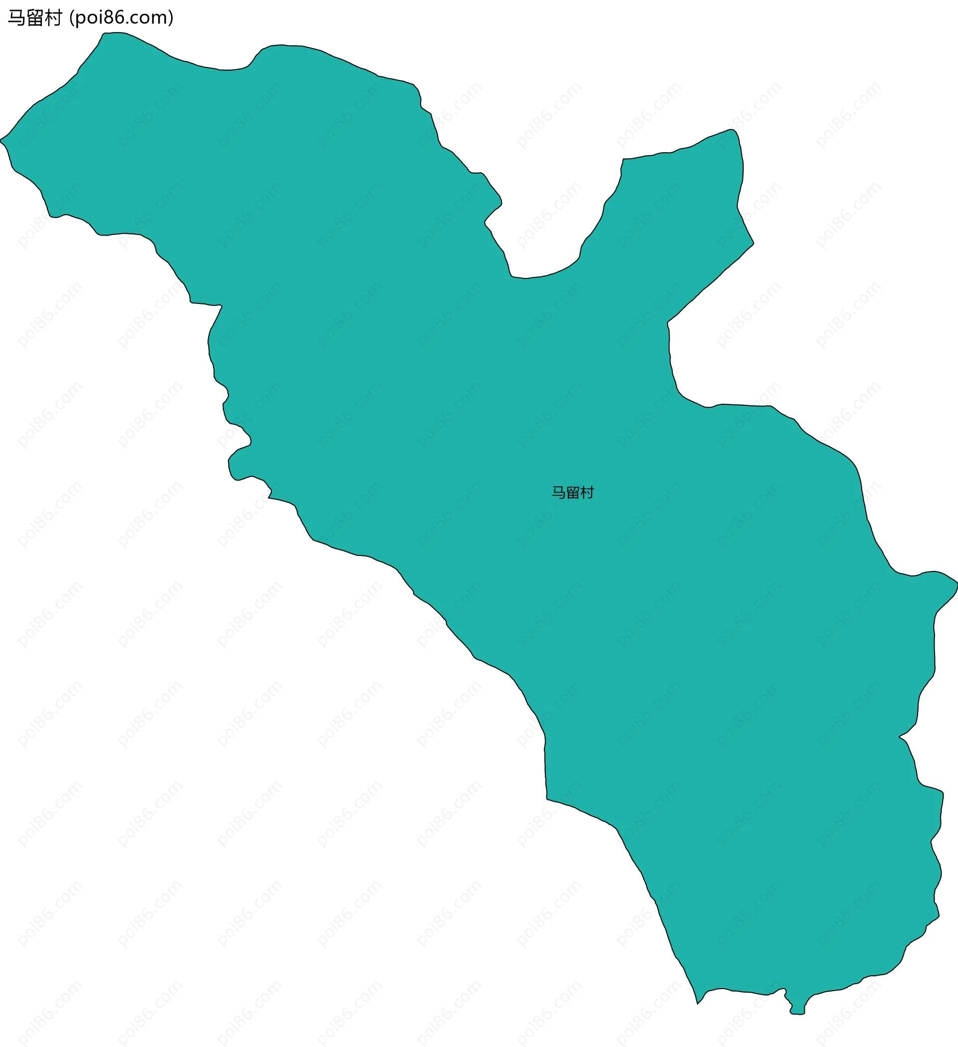 马留村边界地图