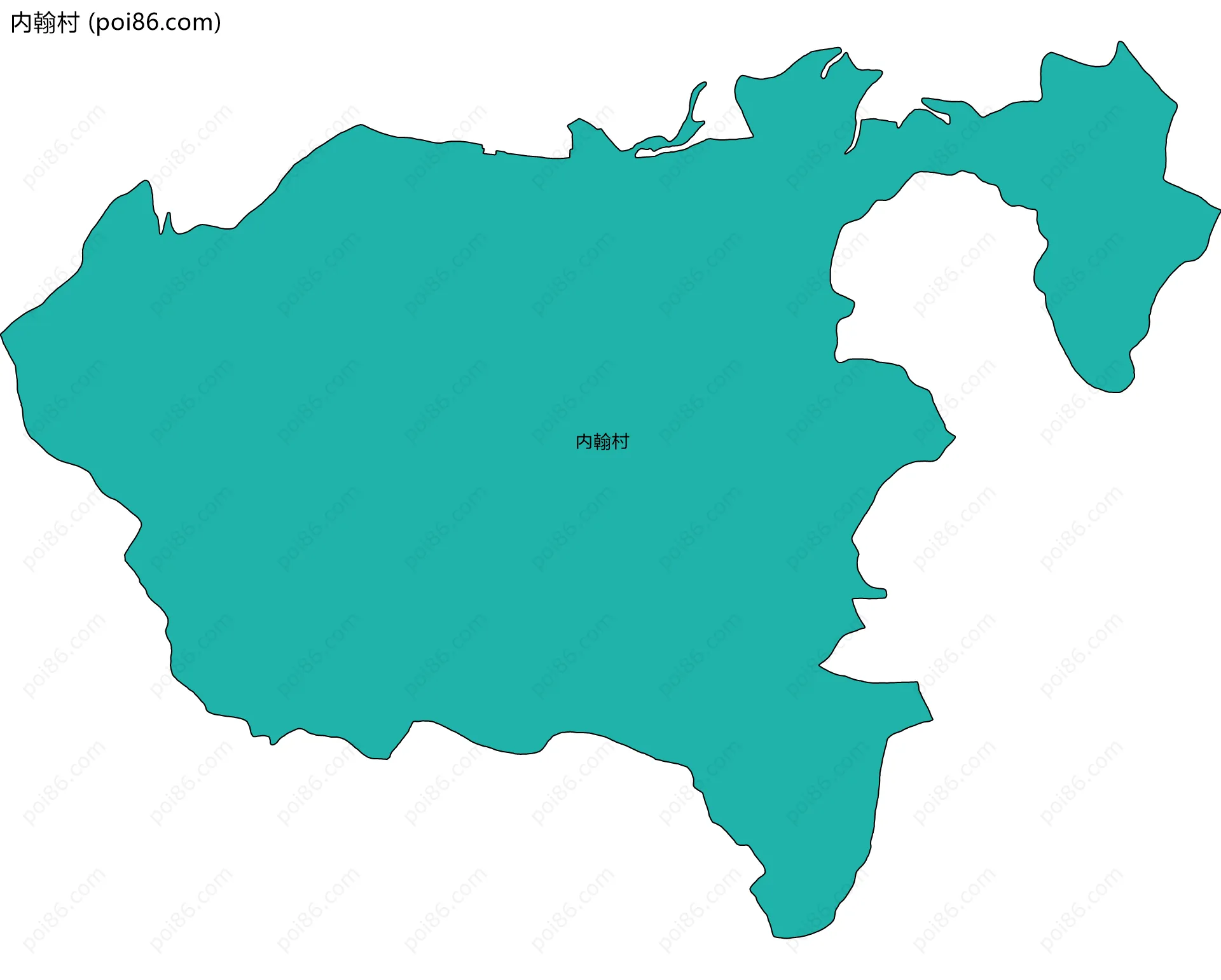 内翰村边界地图
