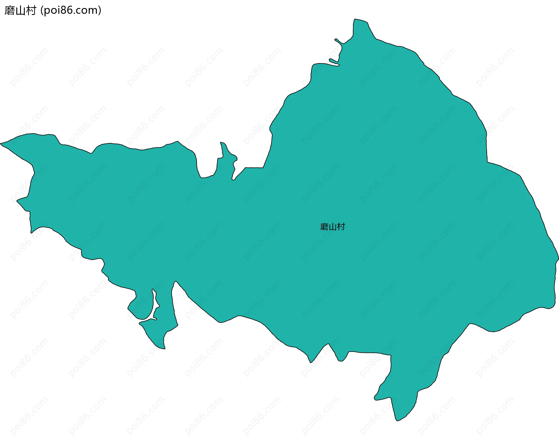 磨山村边界地图