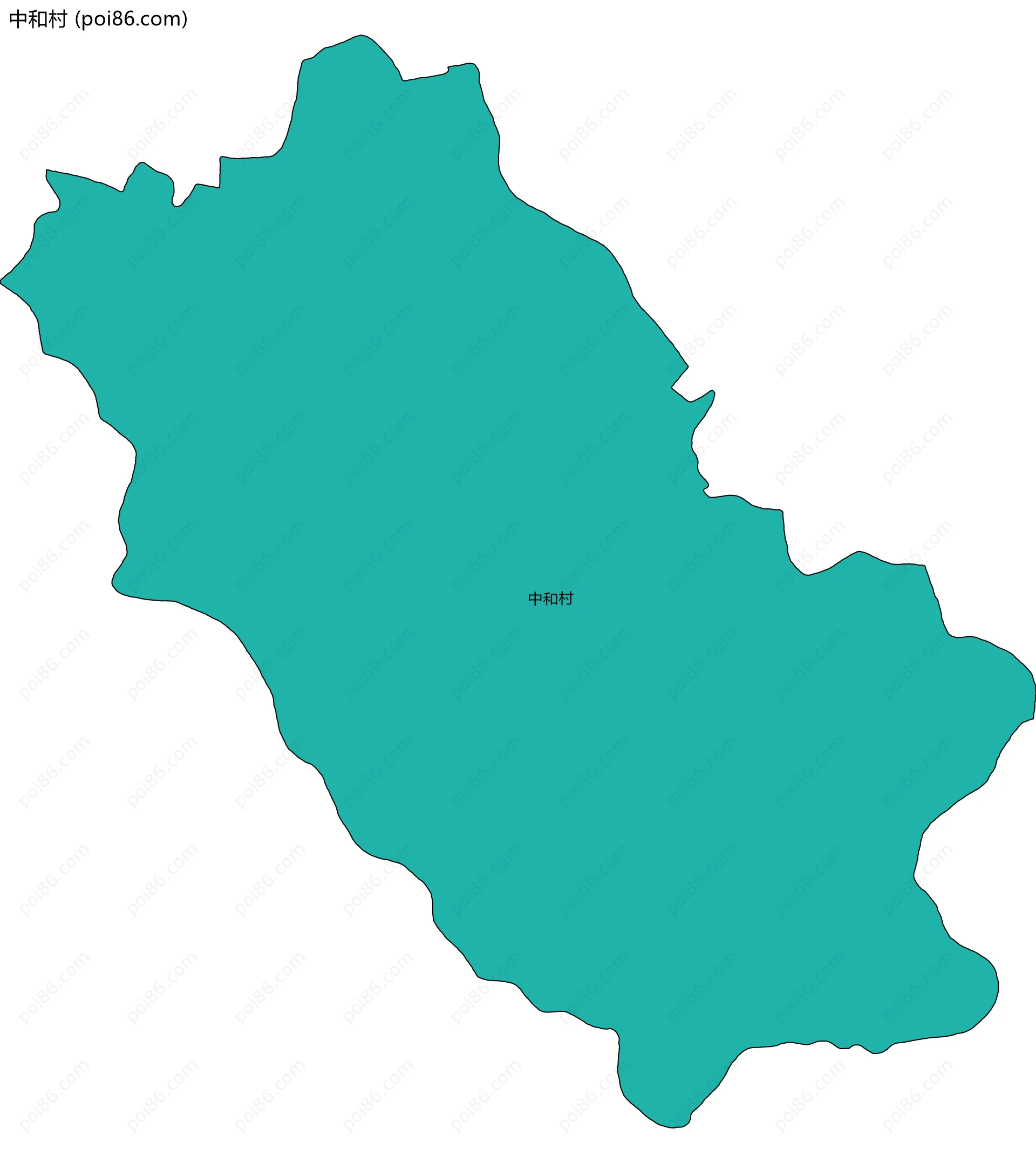 中和村边界地图