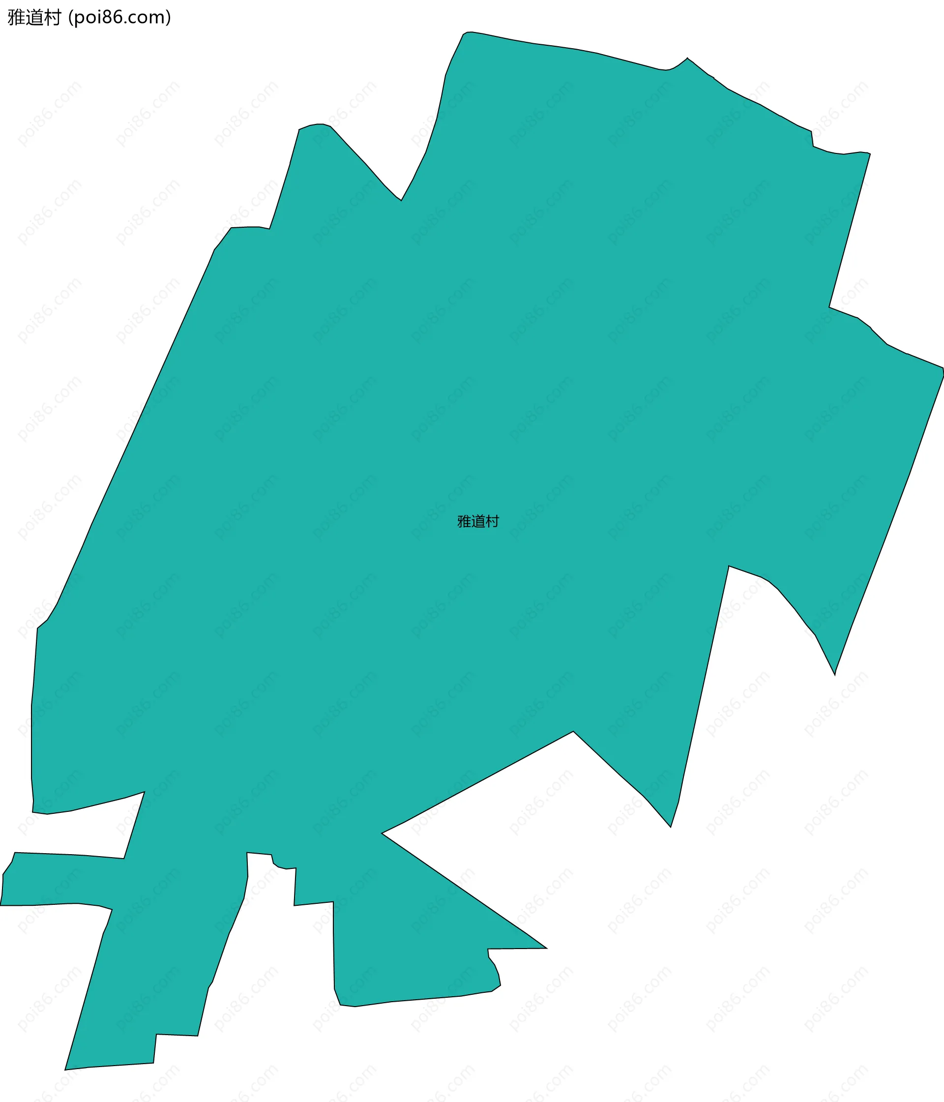 雅道村边界地图