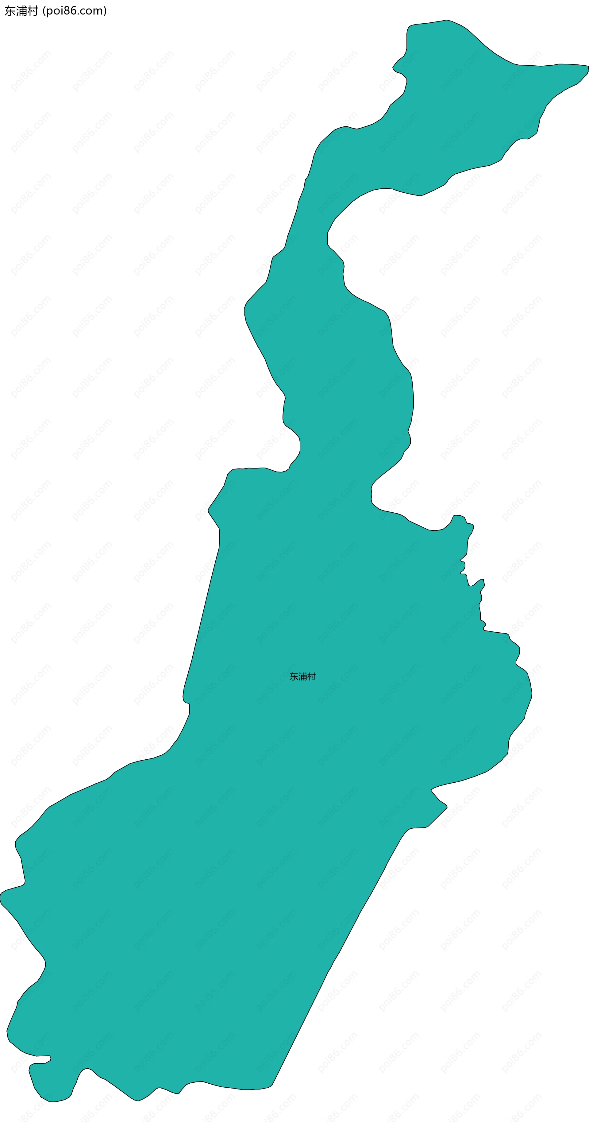 东浦村边界地图