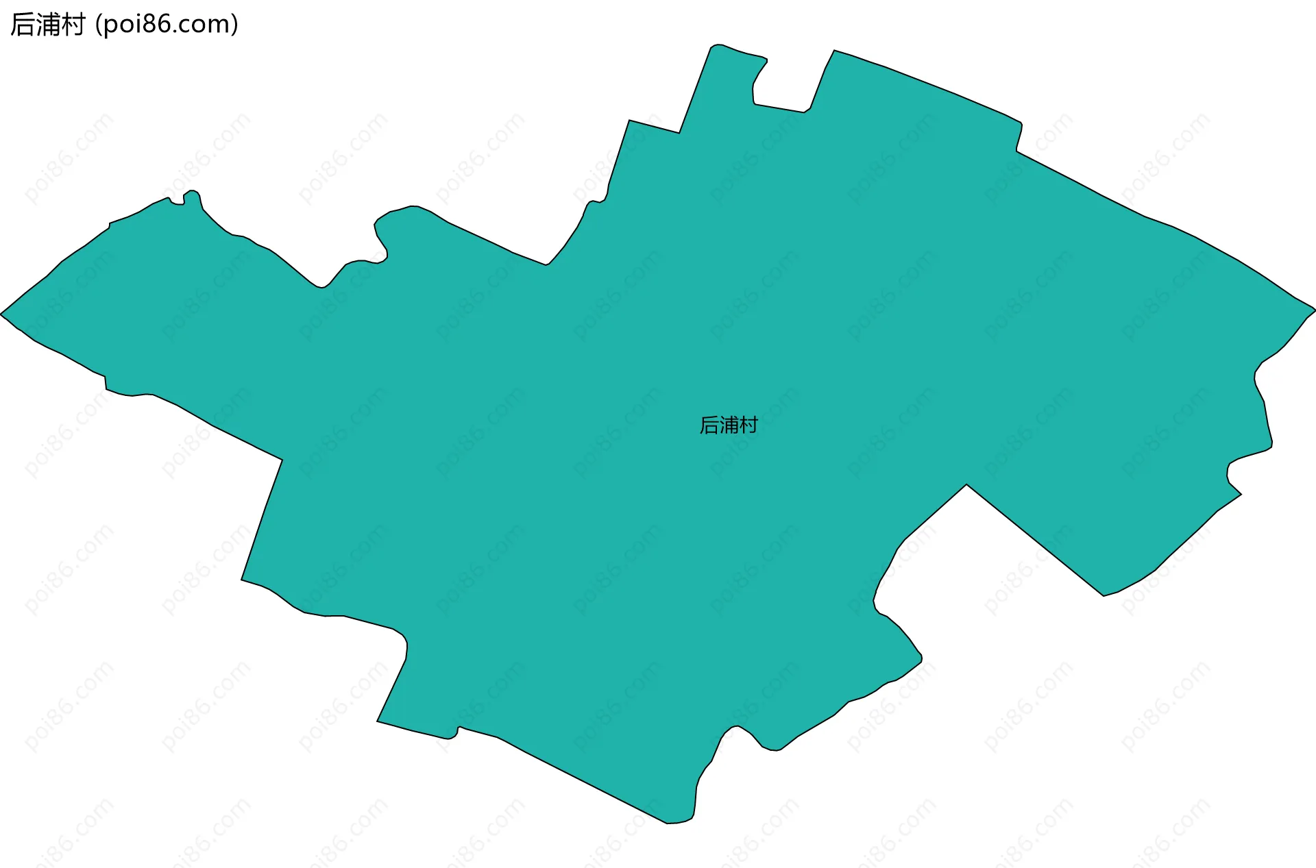 后浦村边界地图