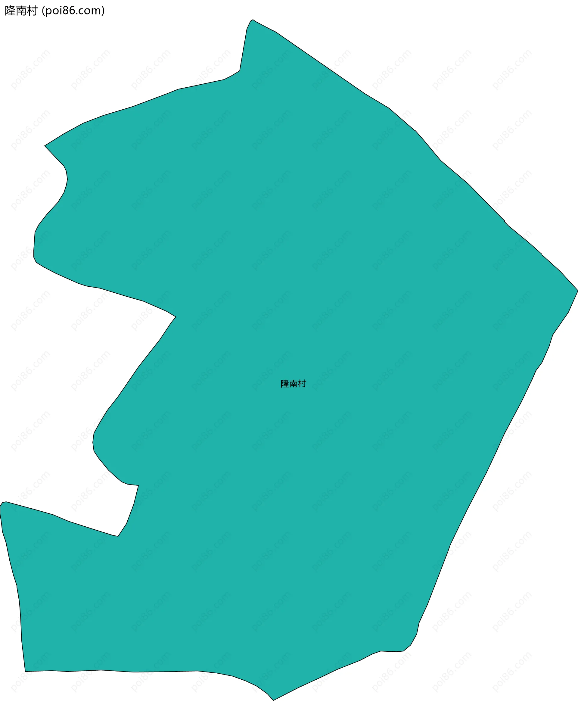 隆南村边界地图