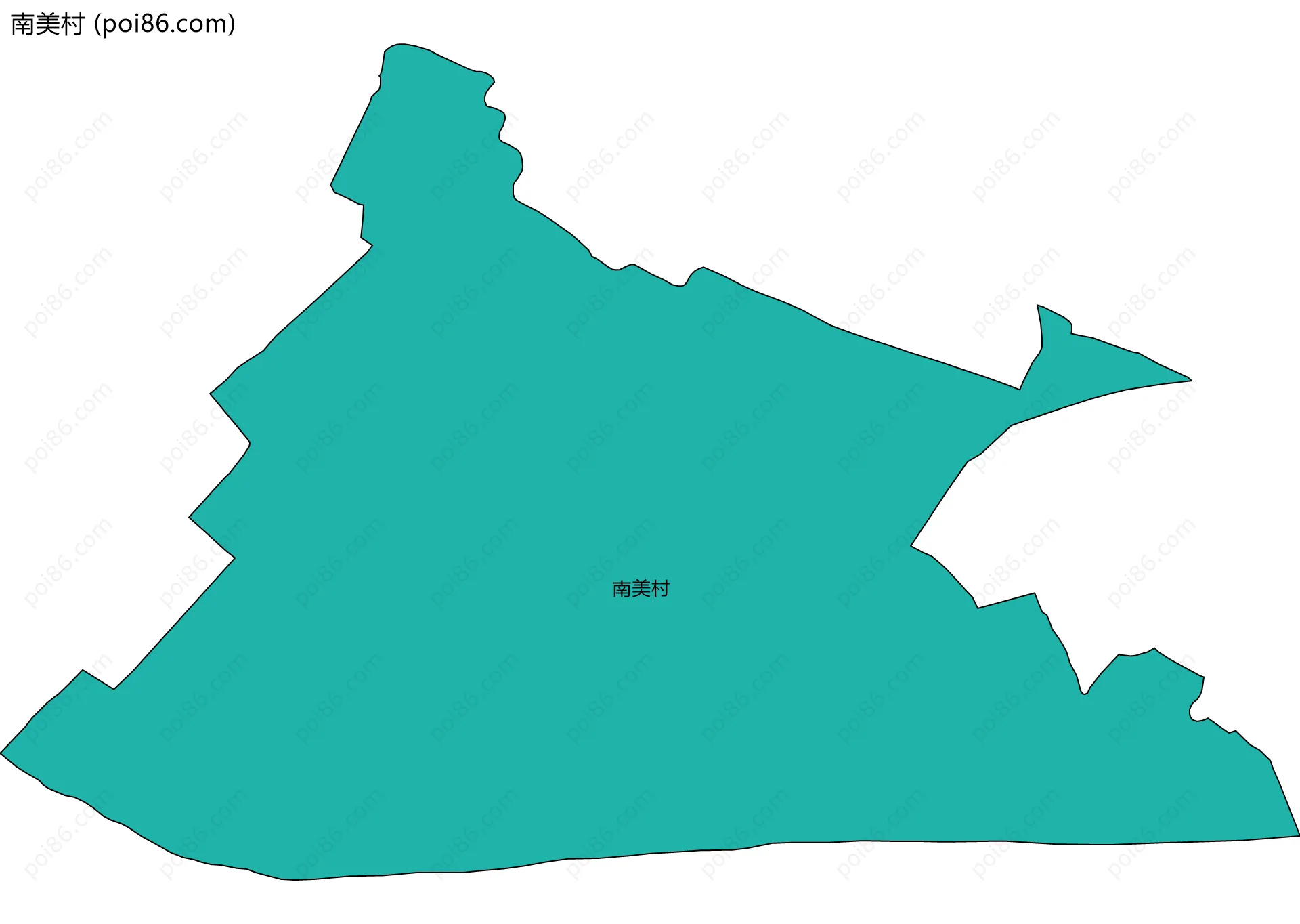 南美村边界地图