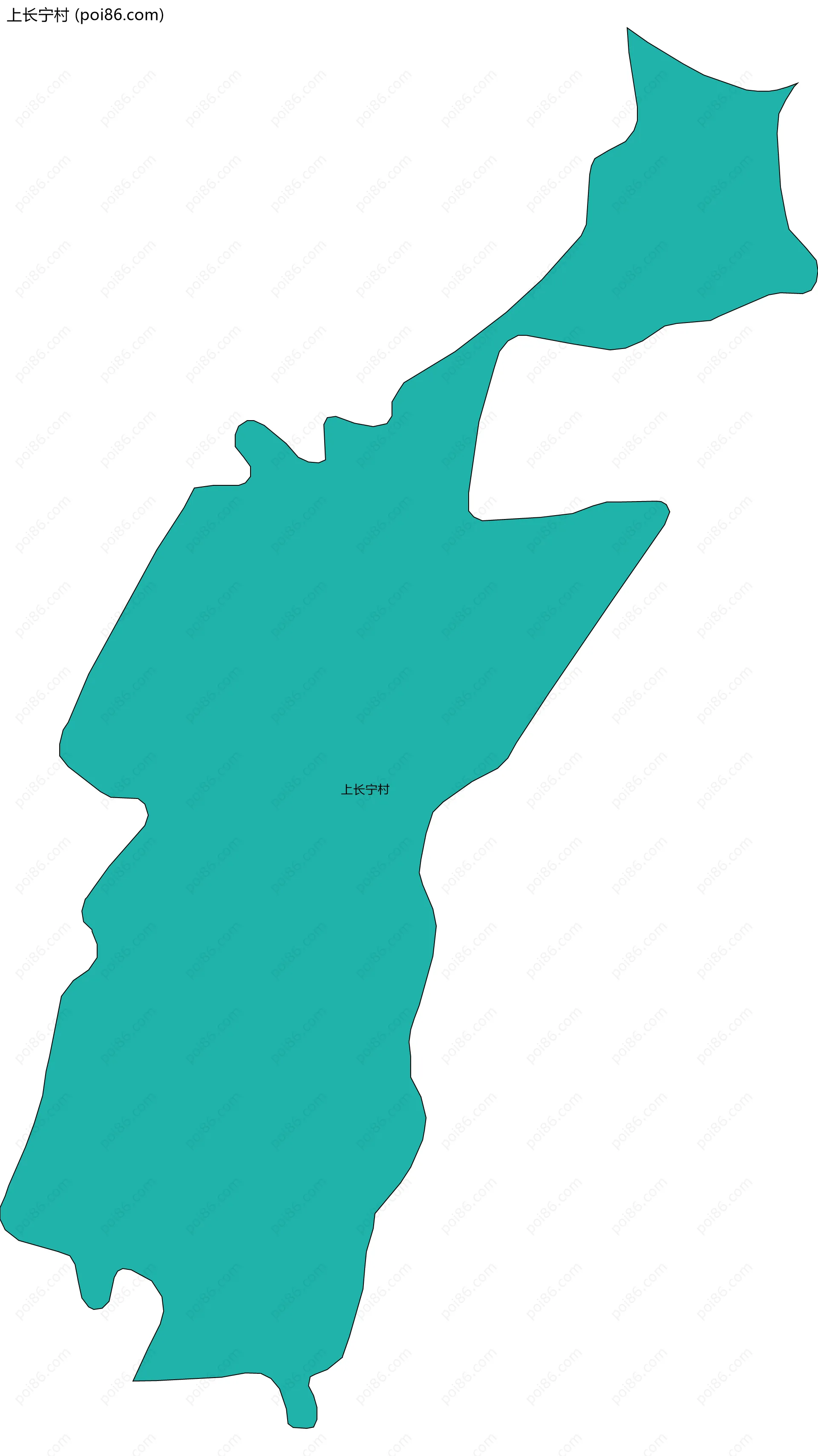 上长宁村边界地图