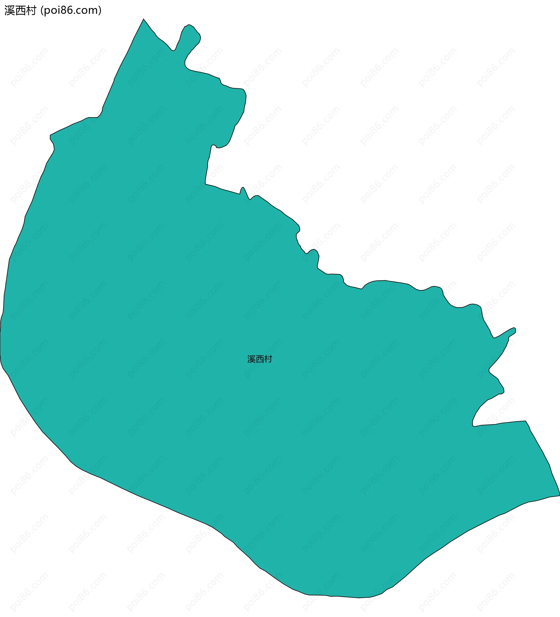 溪西村边界地图