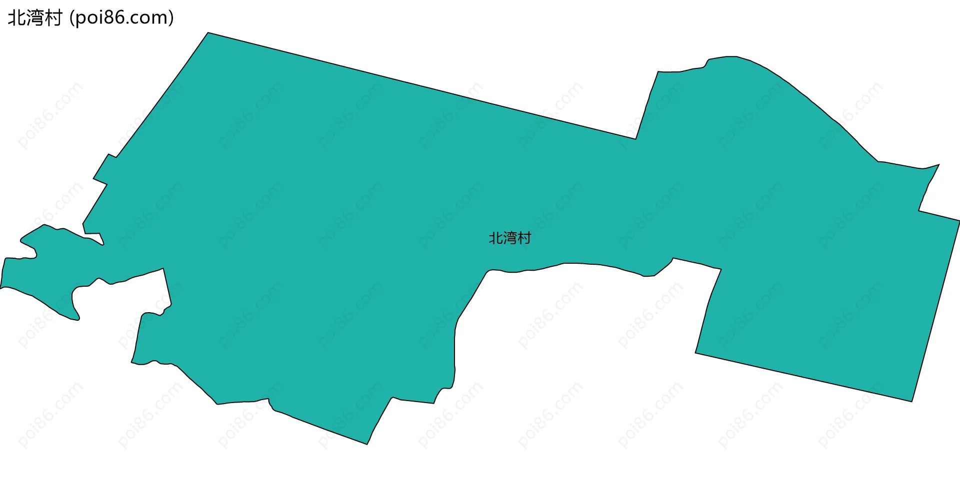 北湾村边界地图