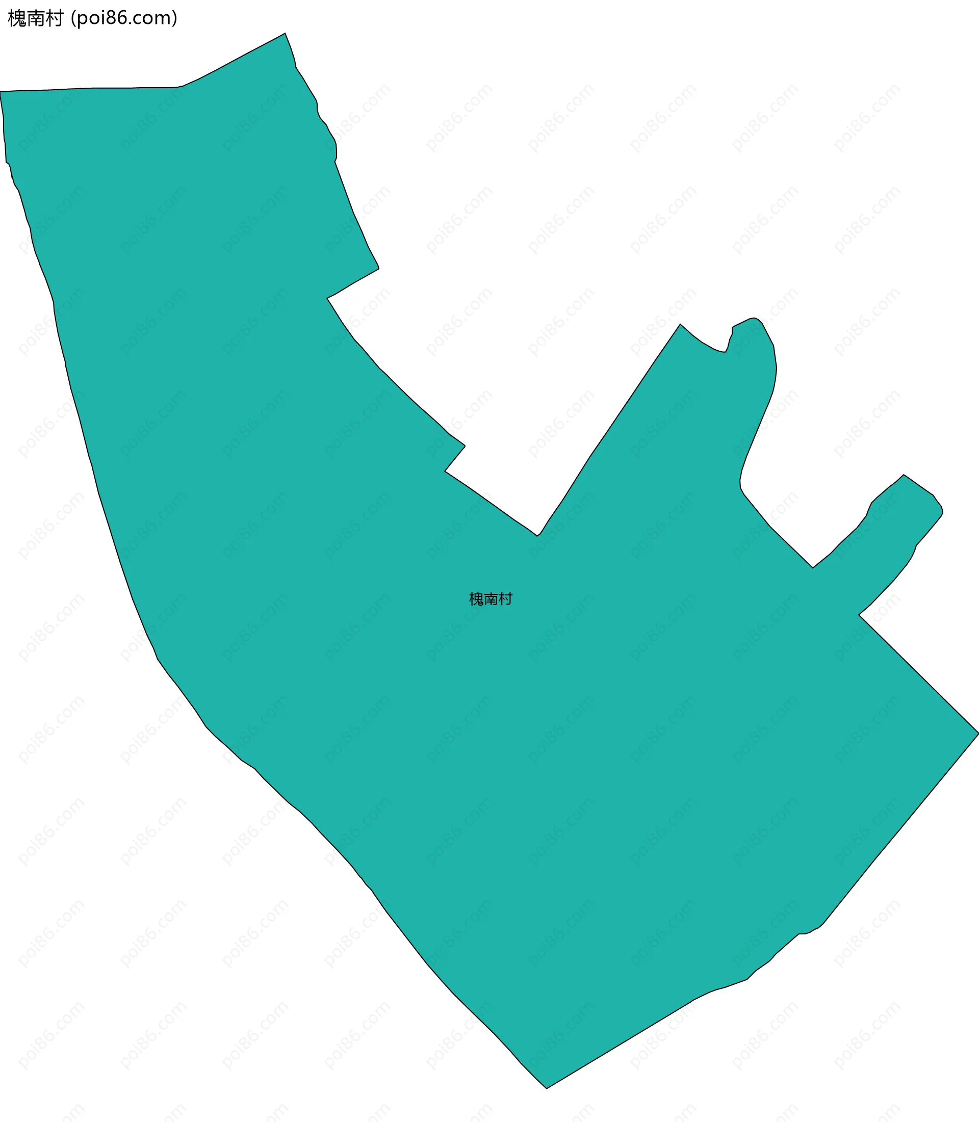 槐南村边界地图