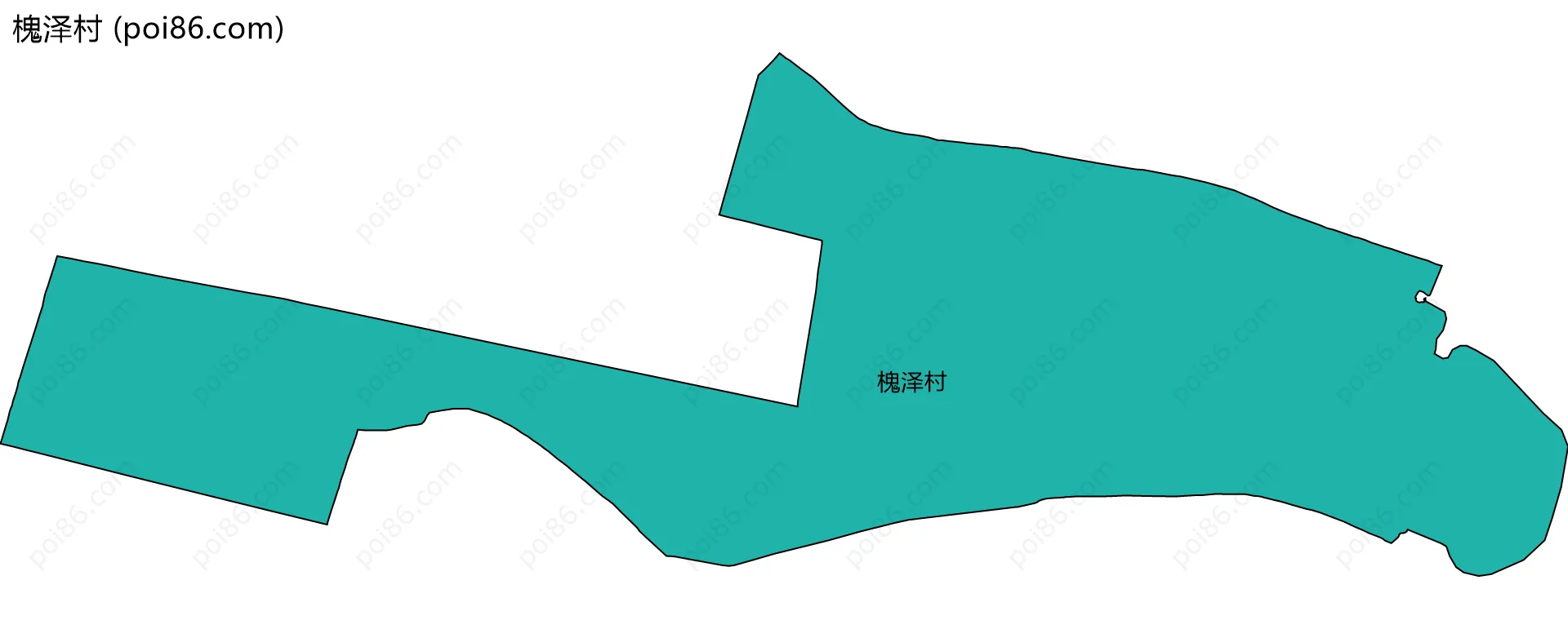 槐泽村边界地图