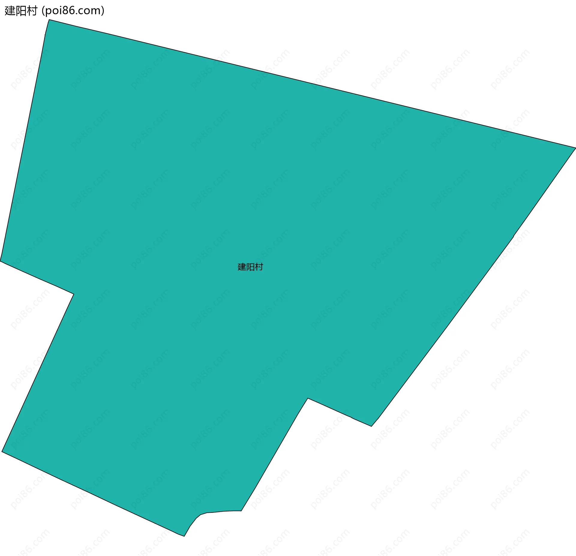 建阳村边界地图