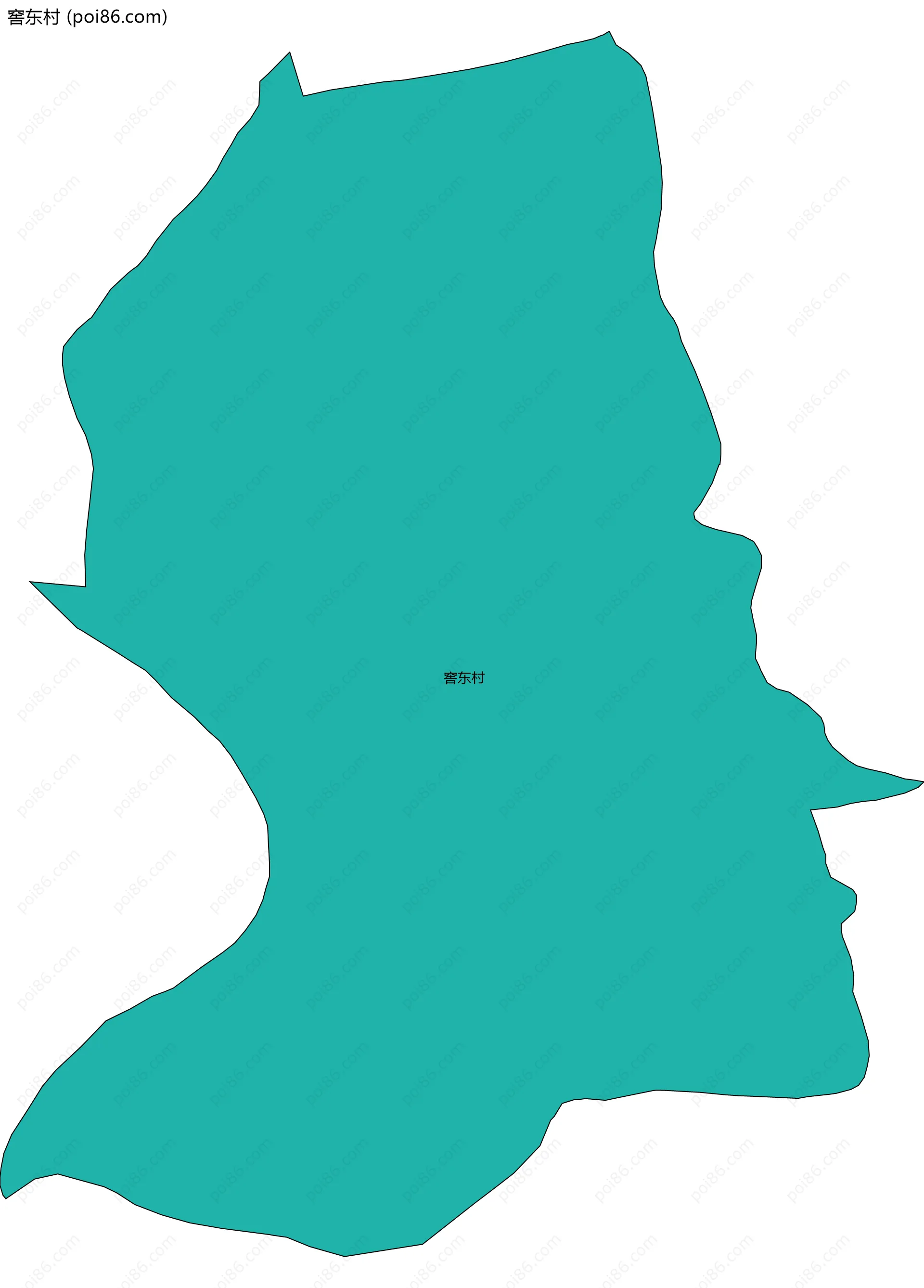 窖东村边界地图