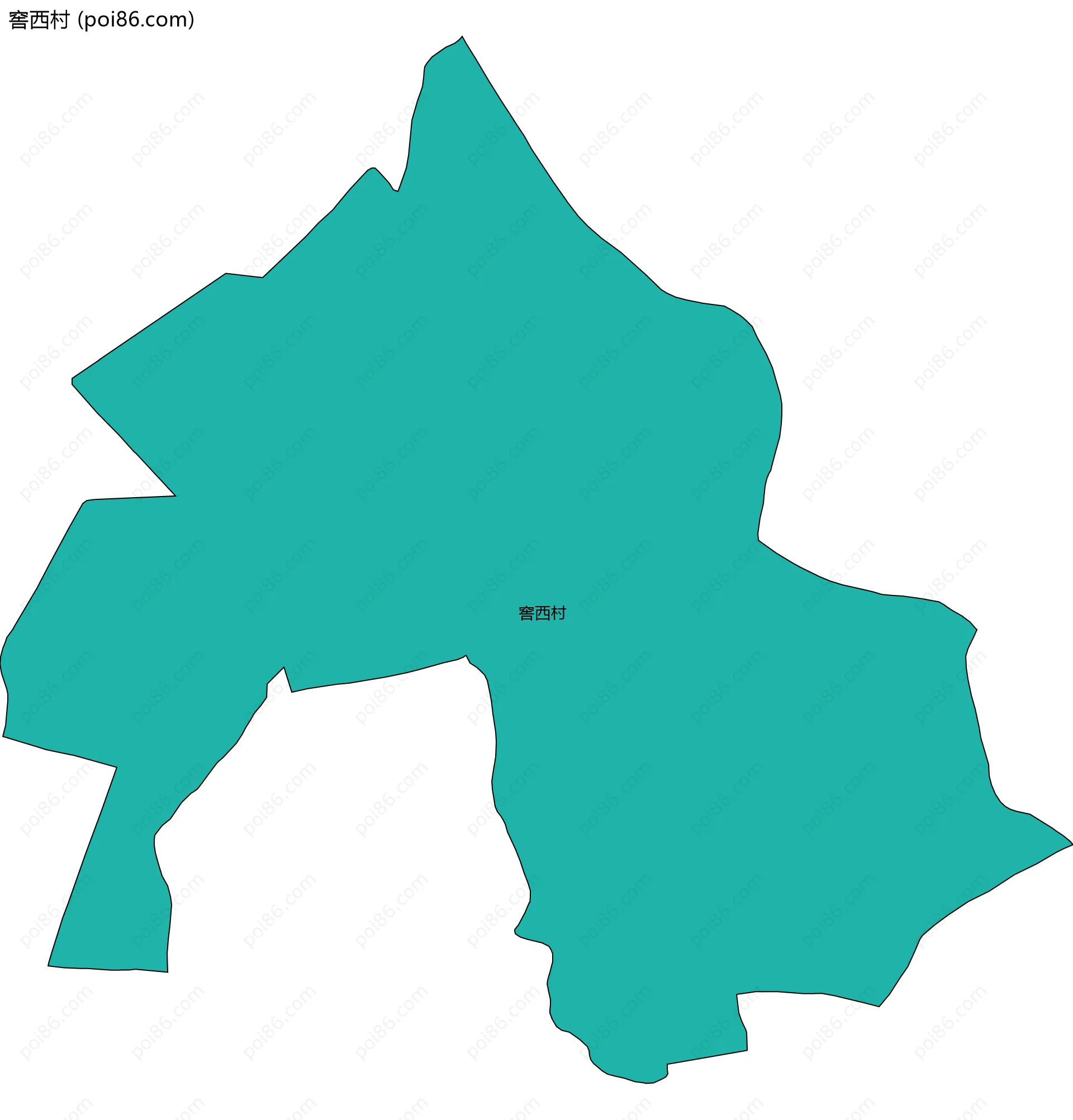 窖西村边界地图