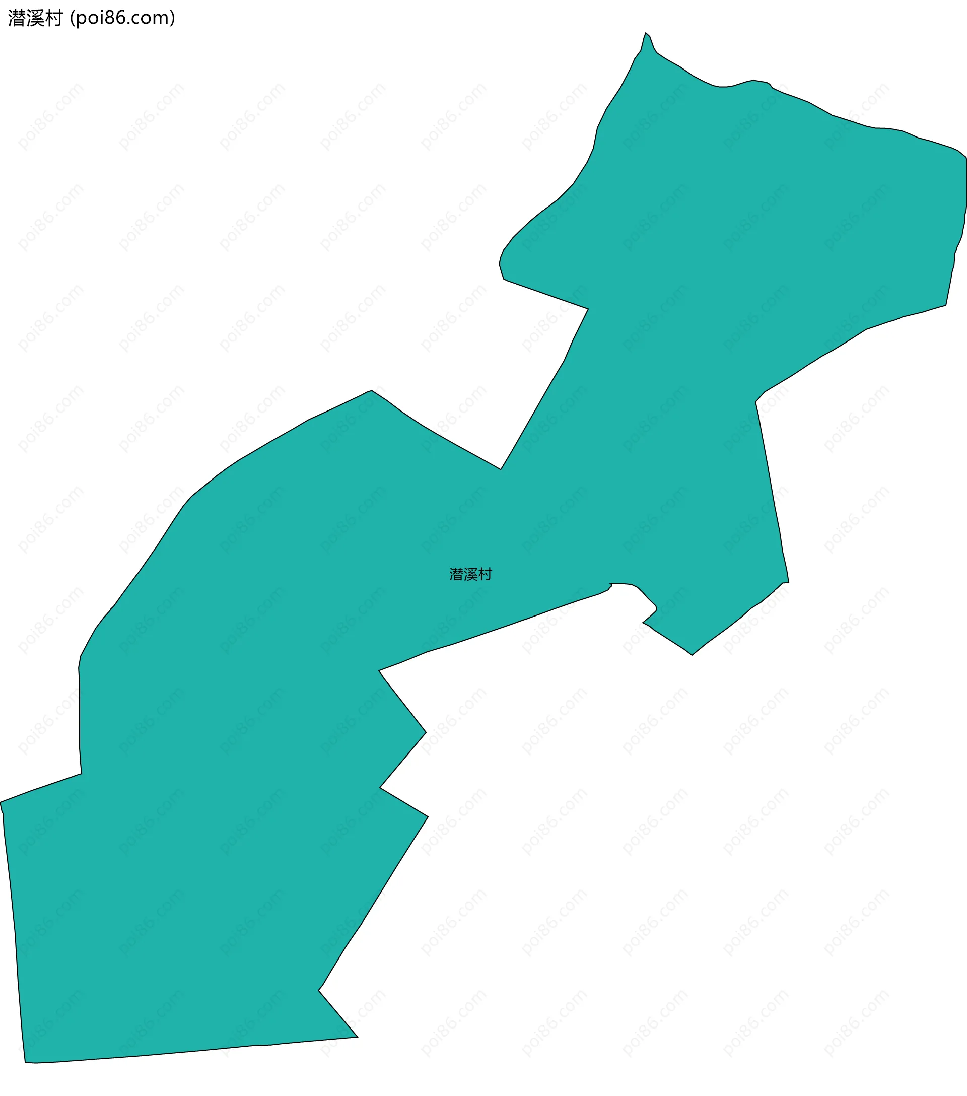 潜溪村边界地图