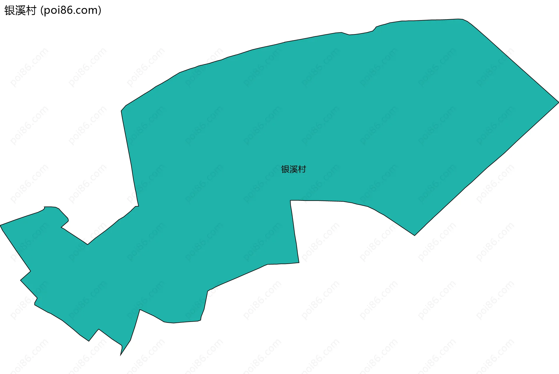 银溪村边界地图