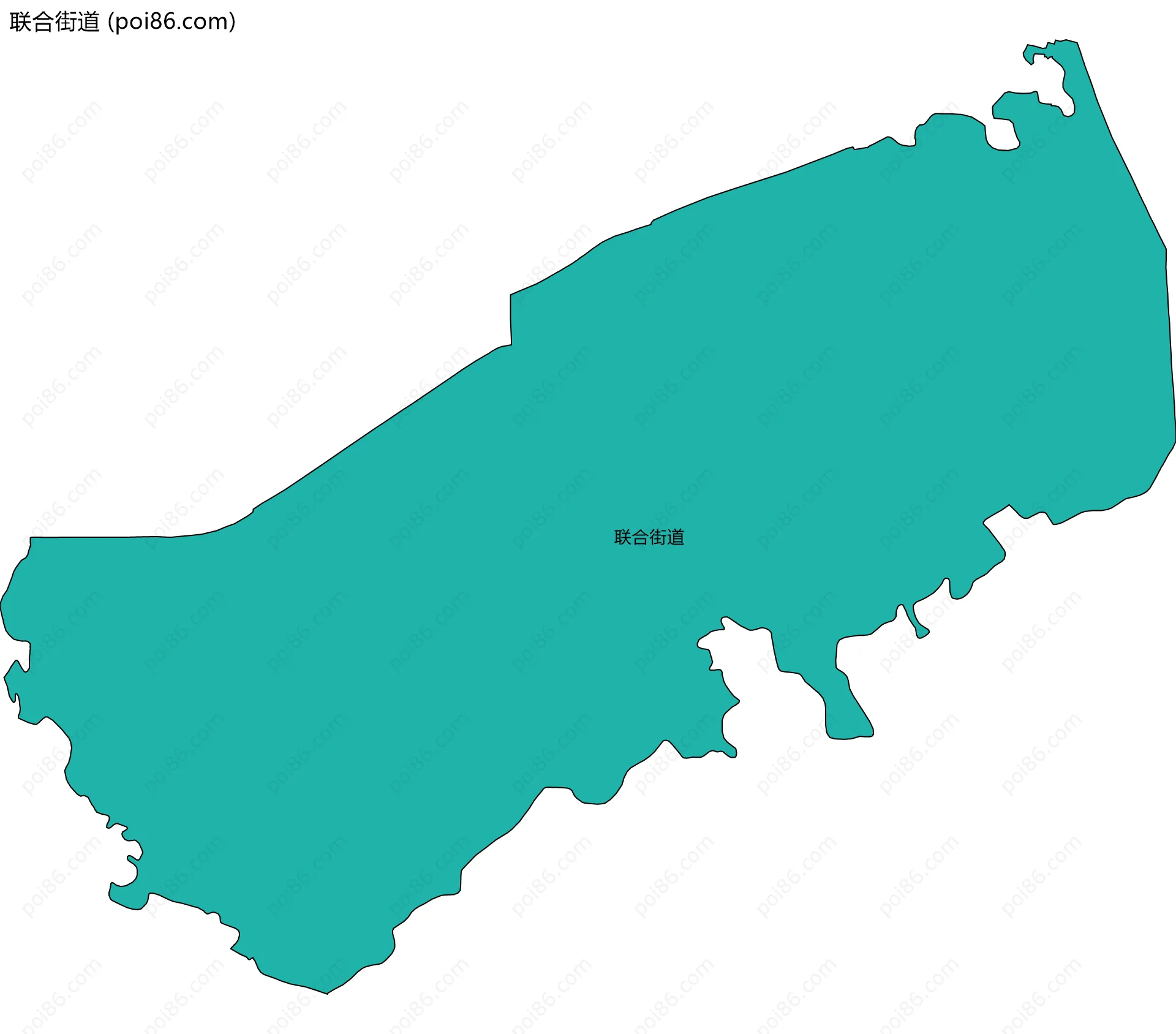 联合街道边界地图