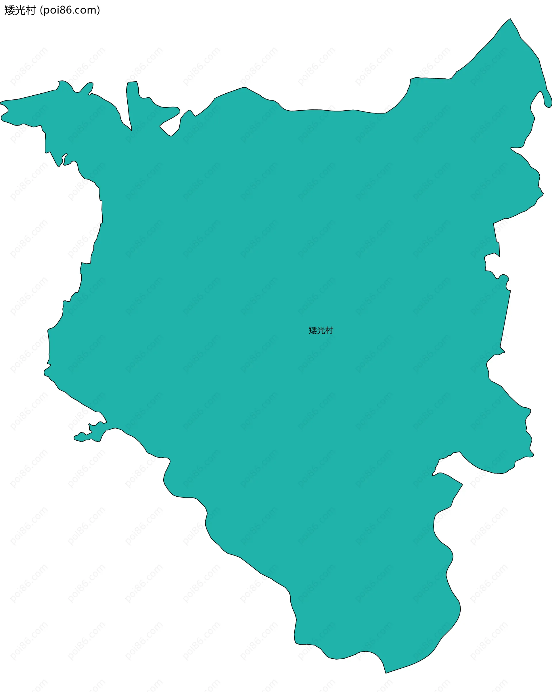 矮光村边界地图