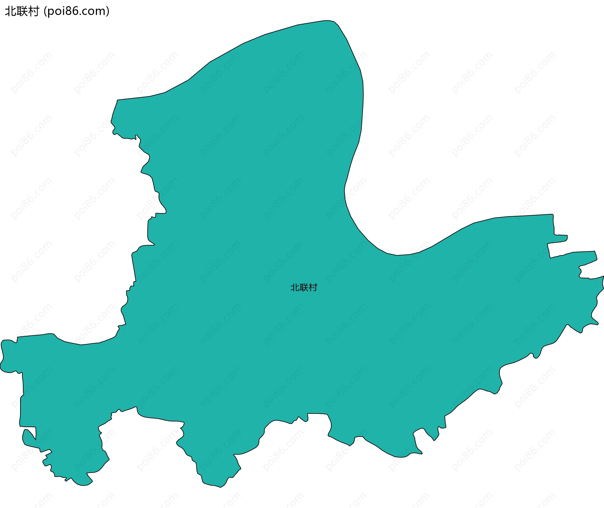 北联村边界地图