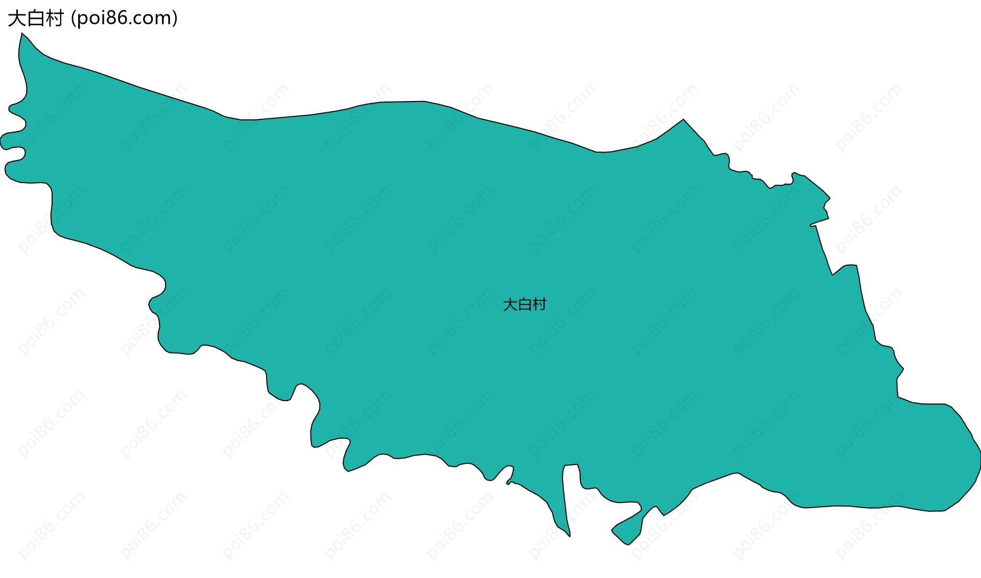 大白村边界地图