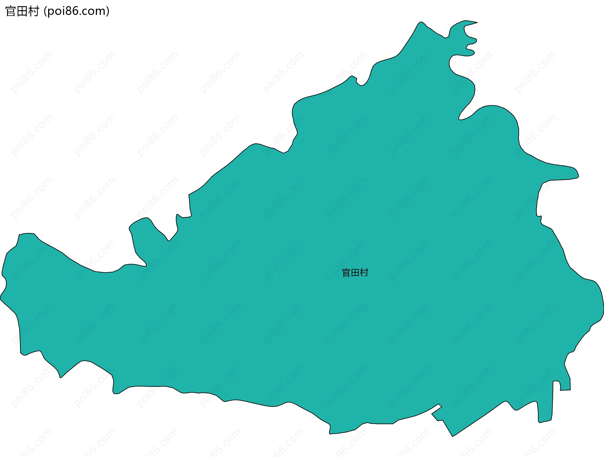 官田村边界地图