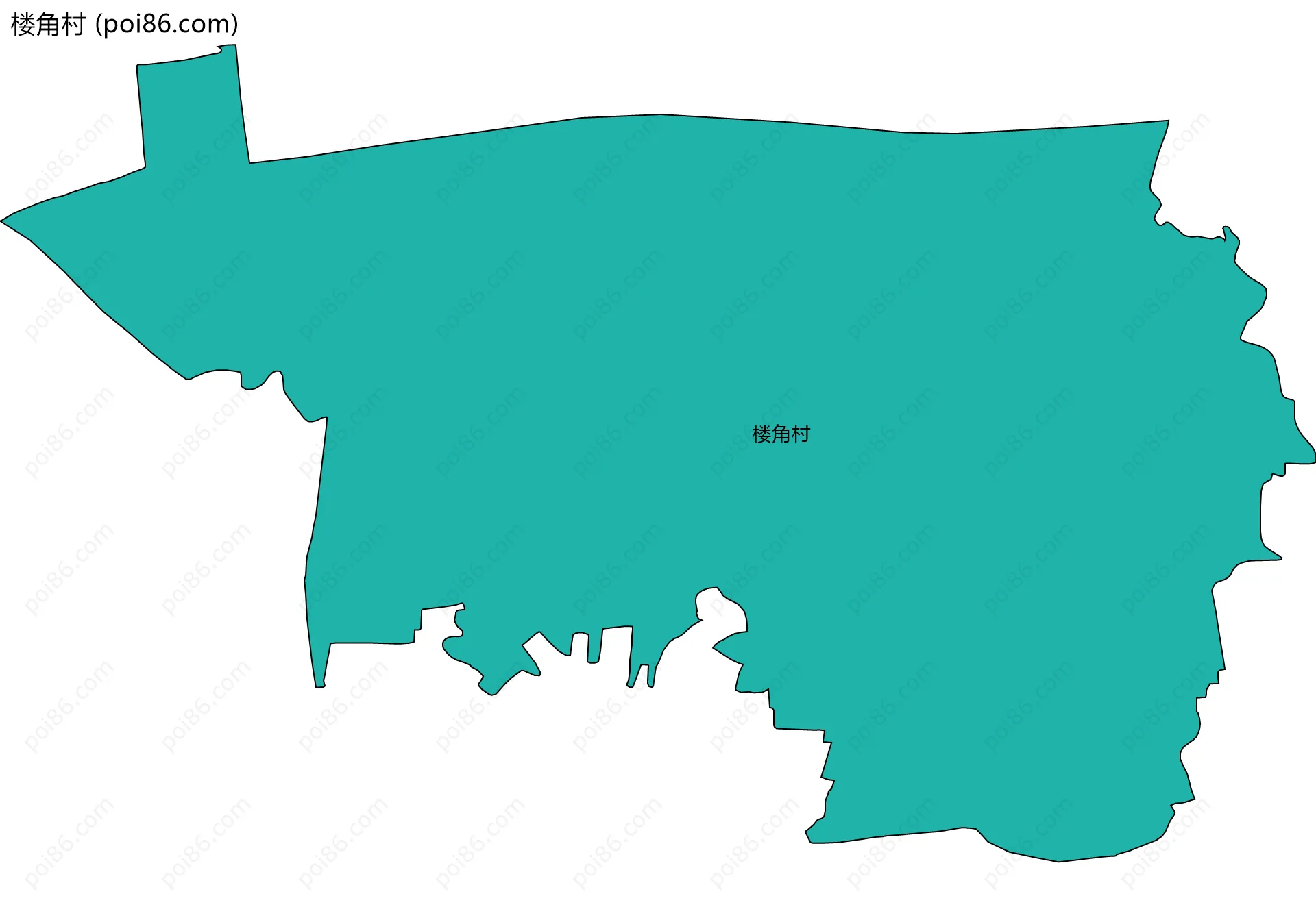 楼角村边界地图
