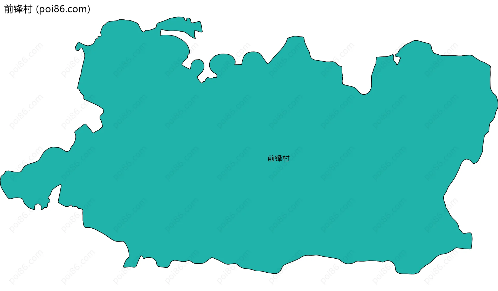 前锋村边界地图