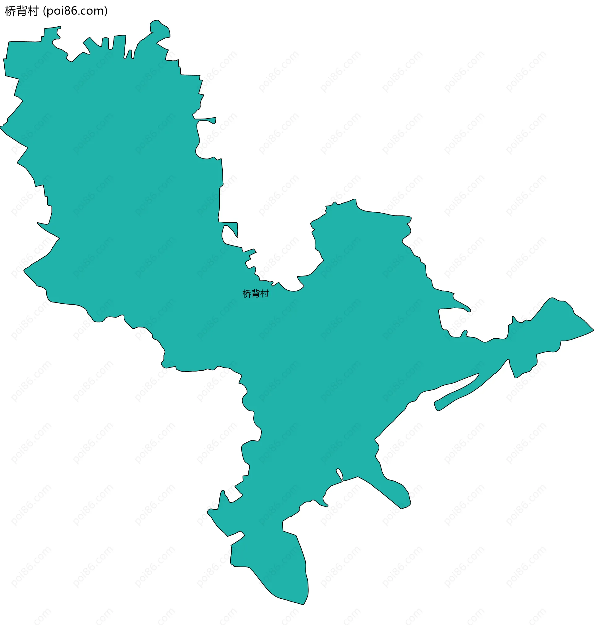 桥背村边界地图