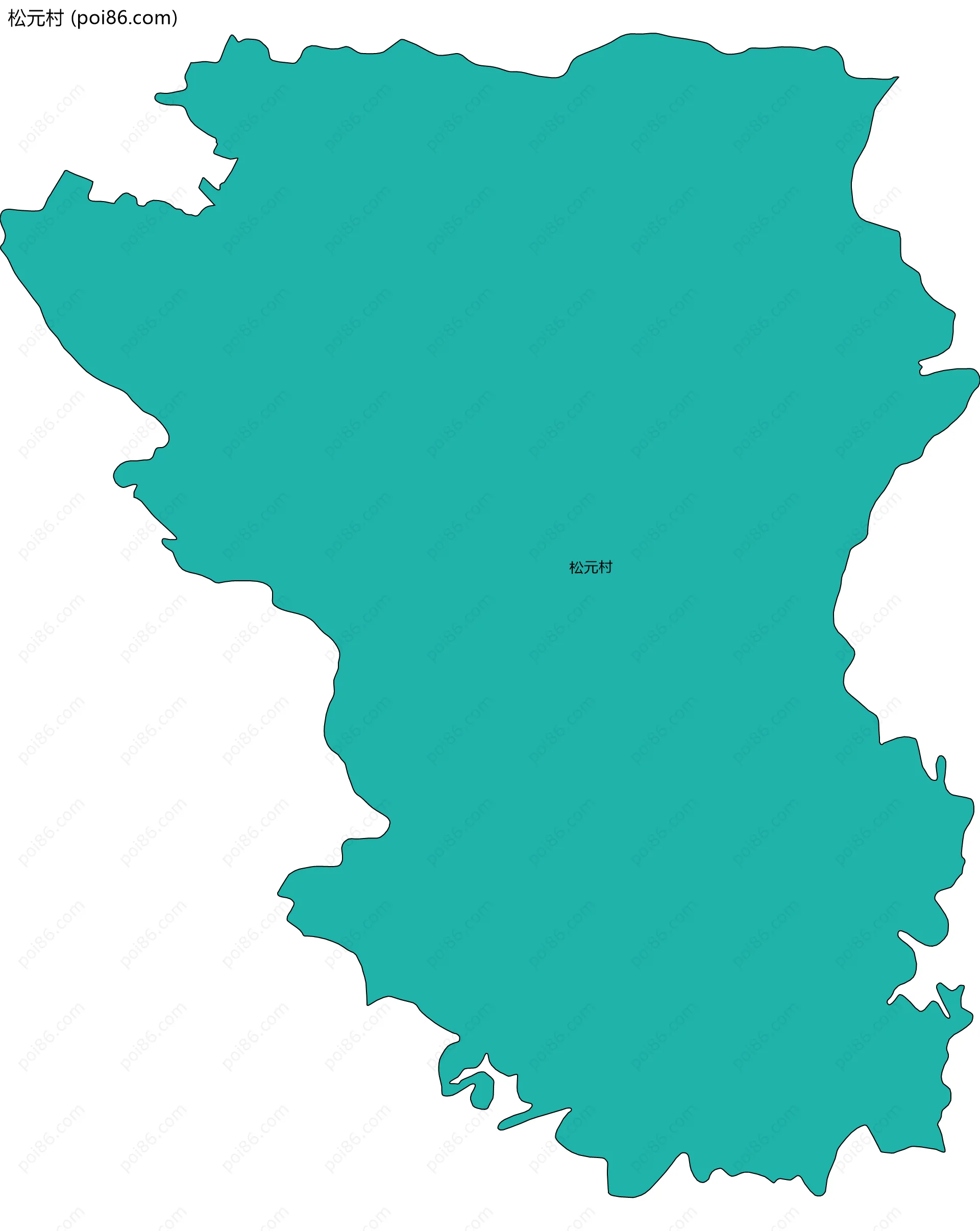 松元村边界地图