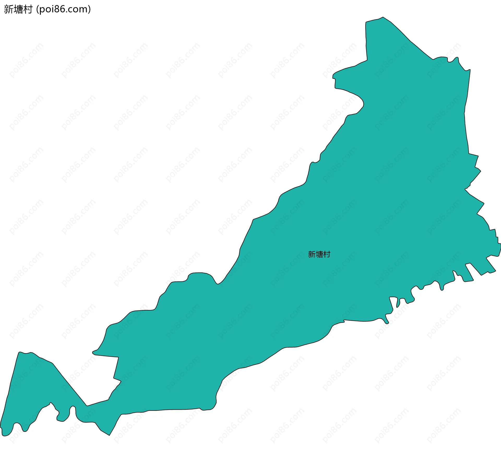 新塘村边界地图