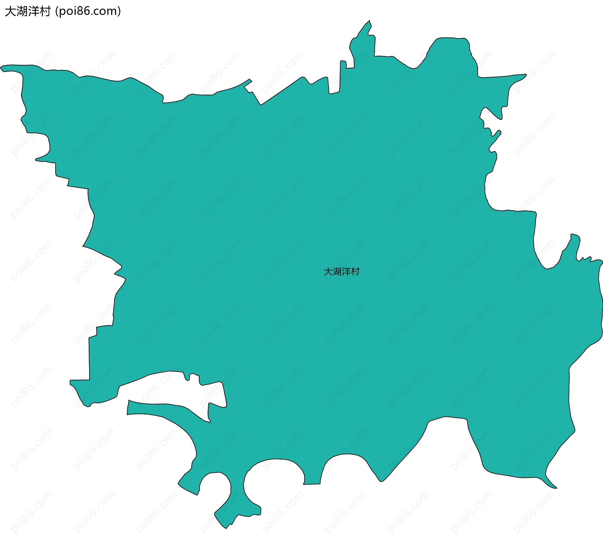 大湖洋村边界地图