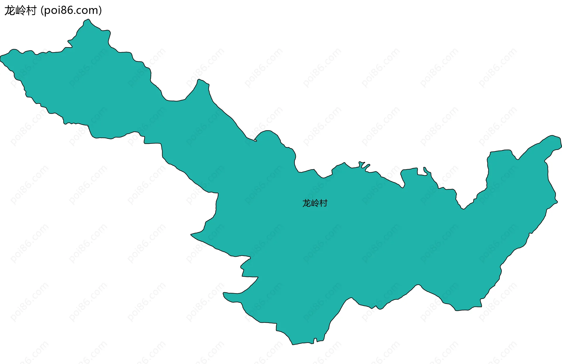 龙岭村边界地图