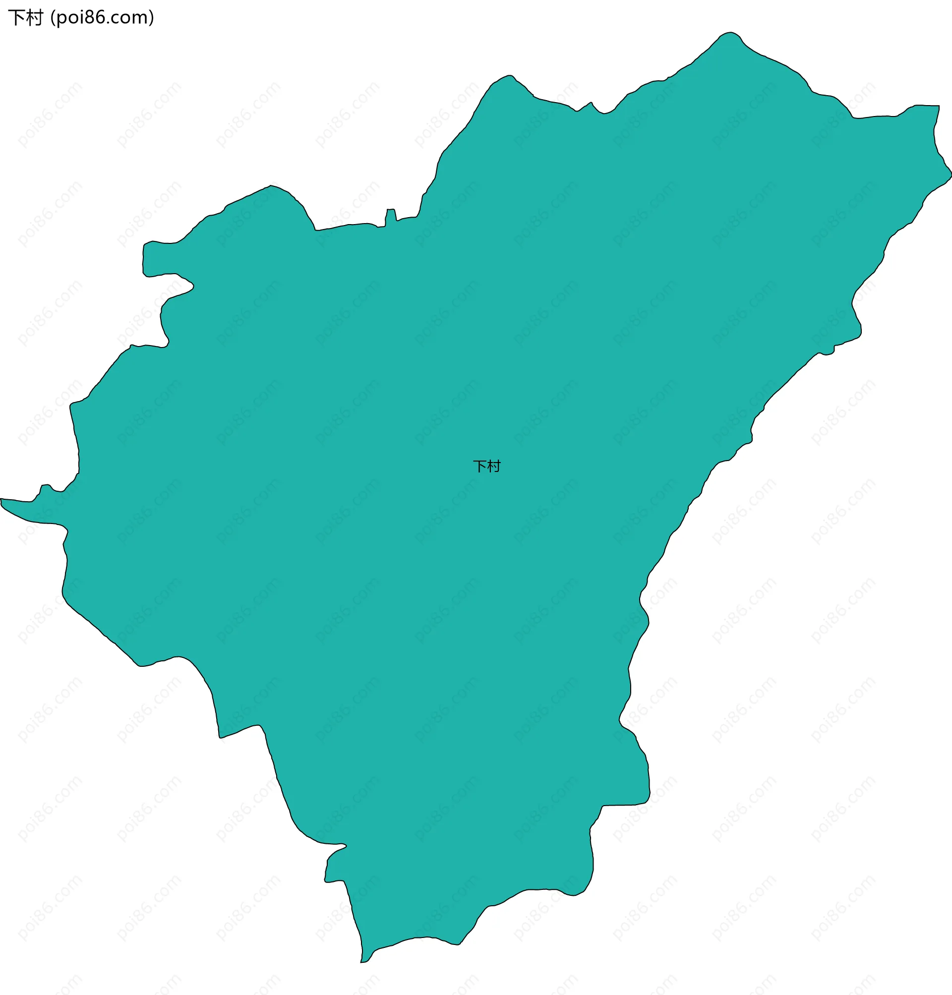 下村边界地图