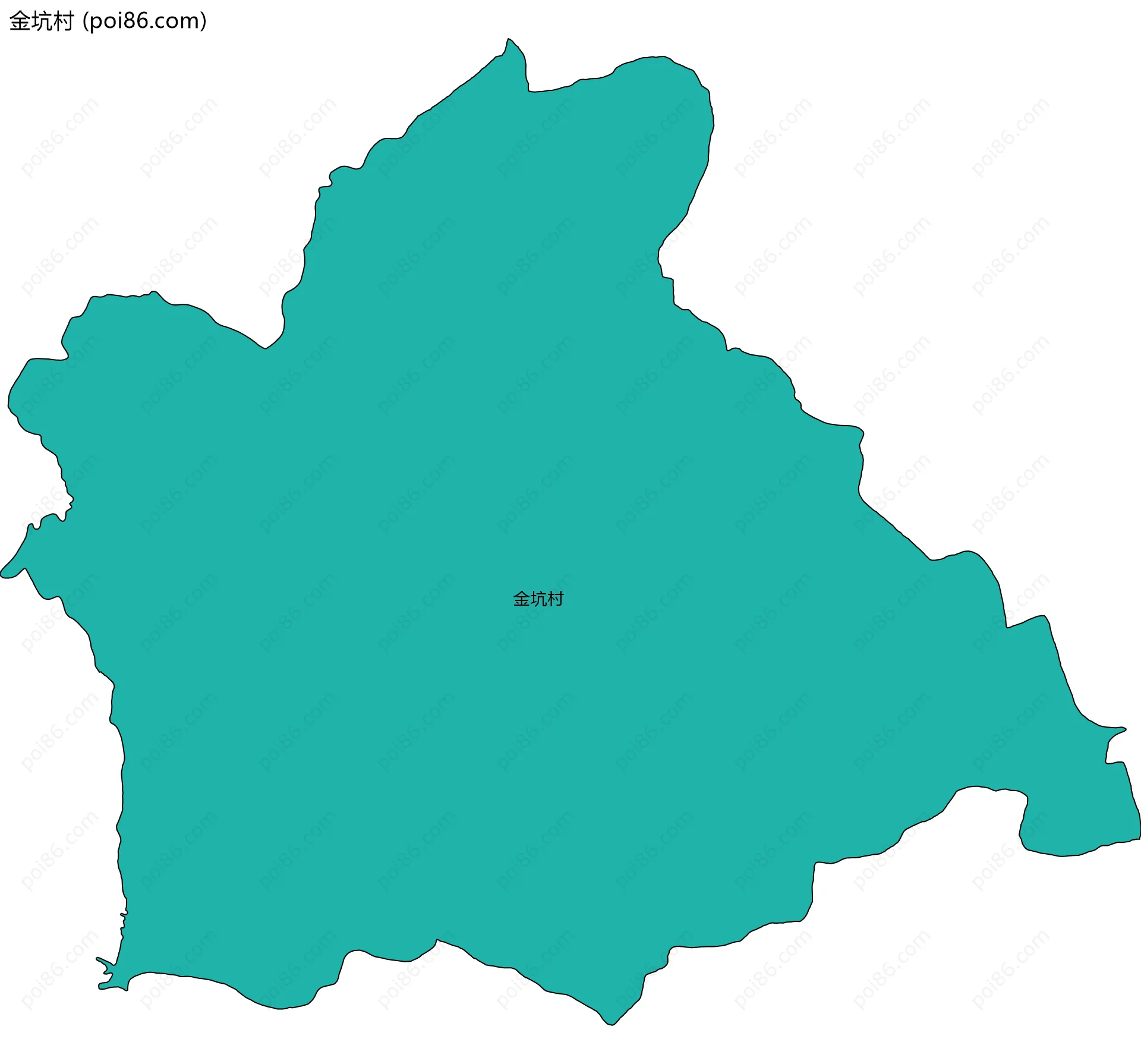 金坑村边界地图