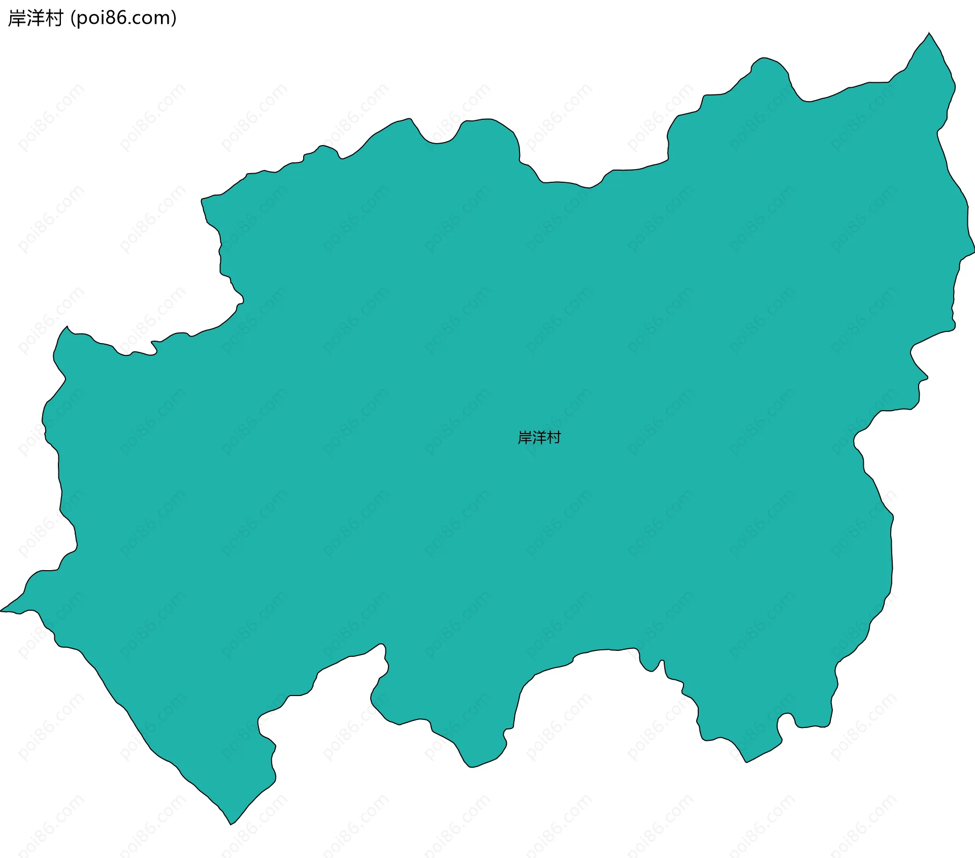 岸洋村边界地图