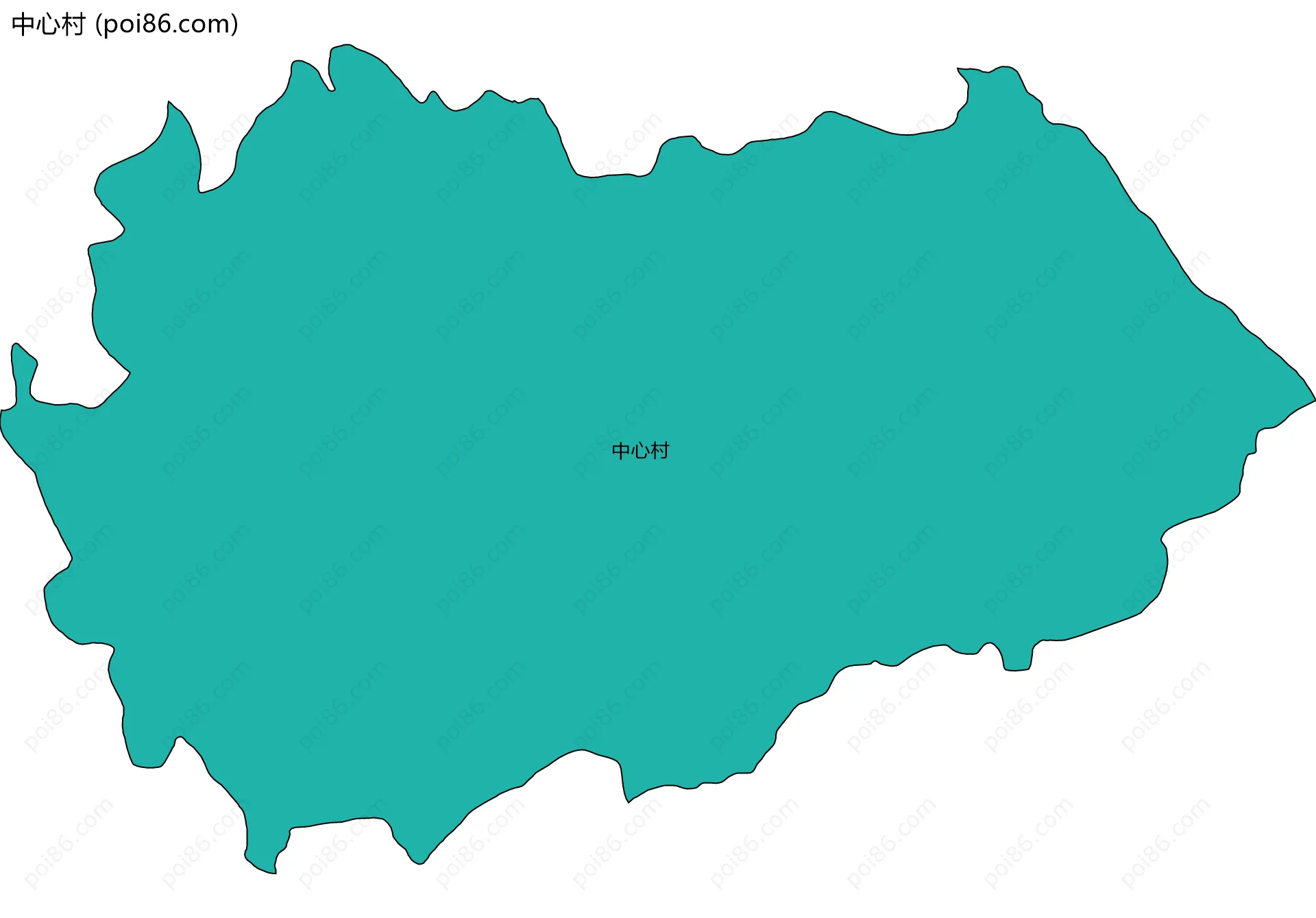 中心村边界地图