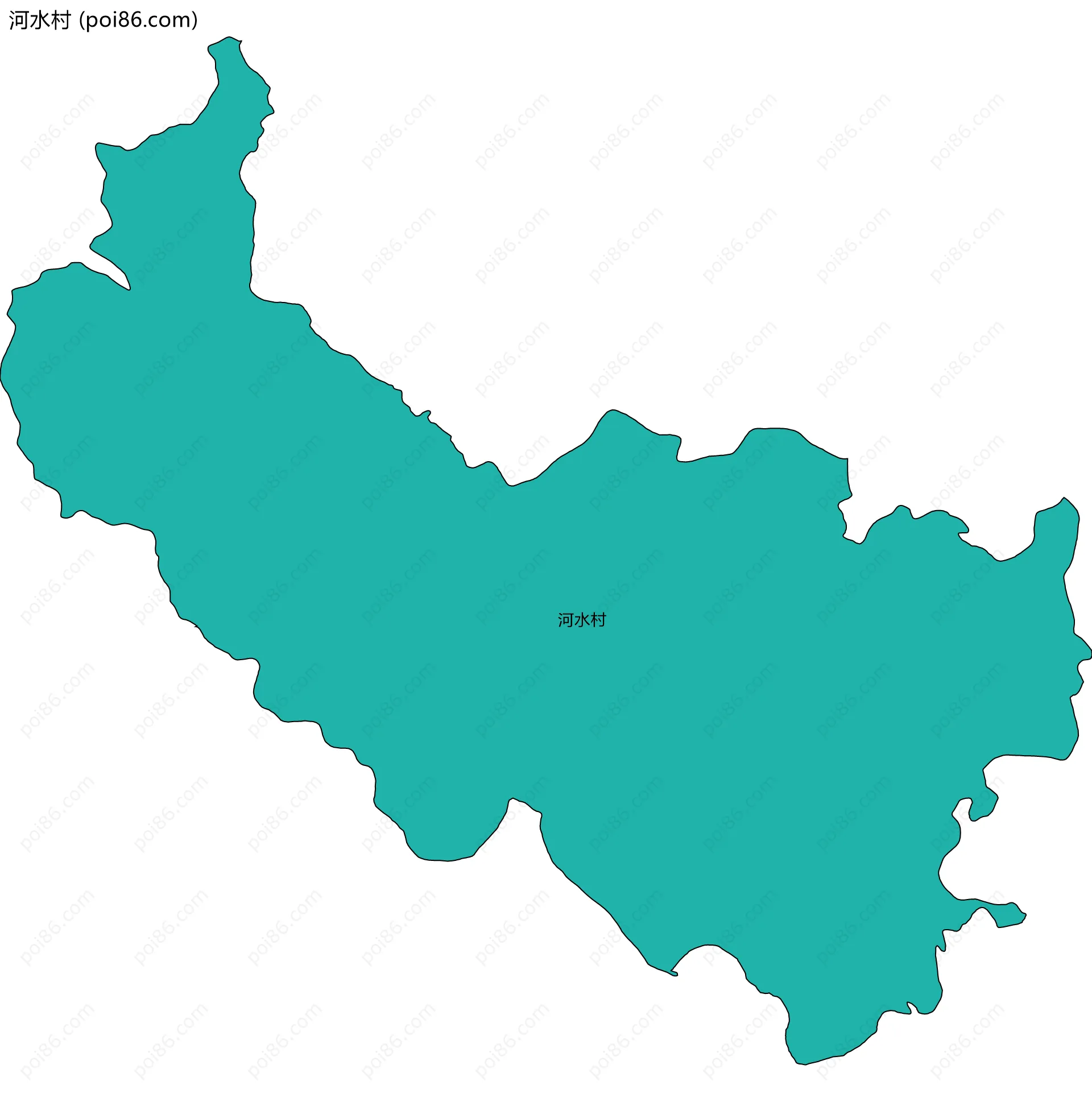 河水村边界地图
