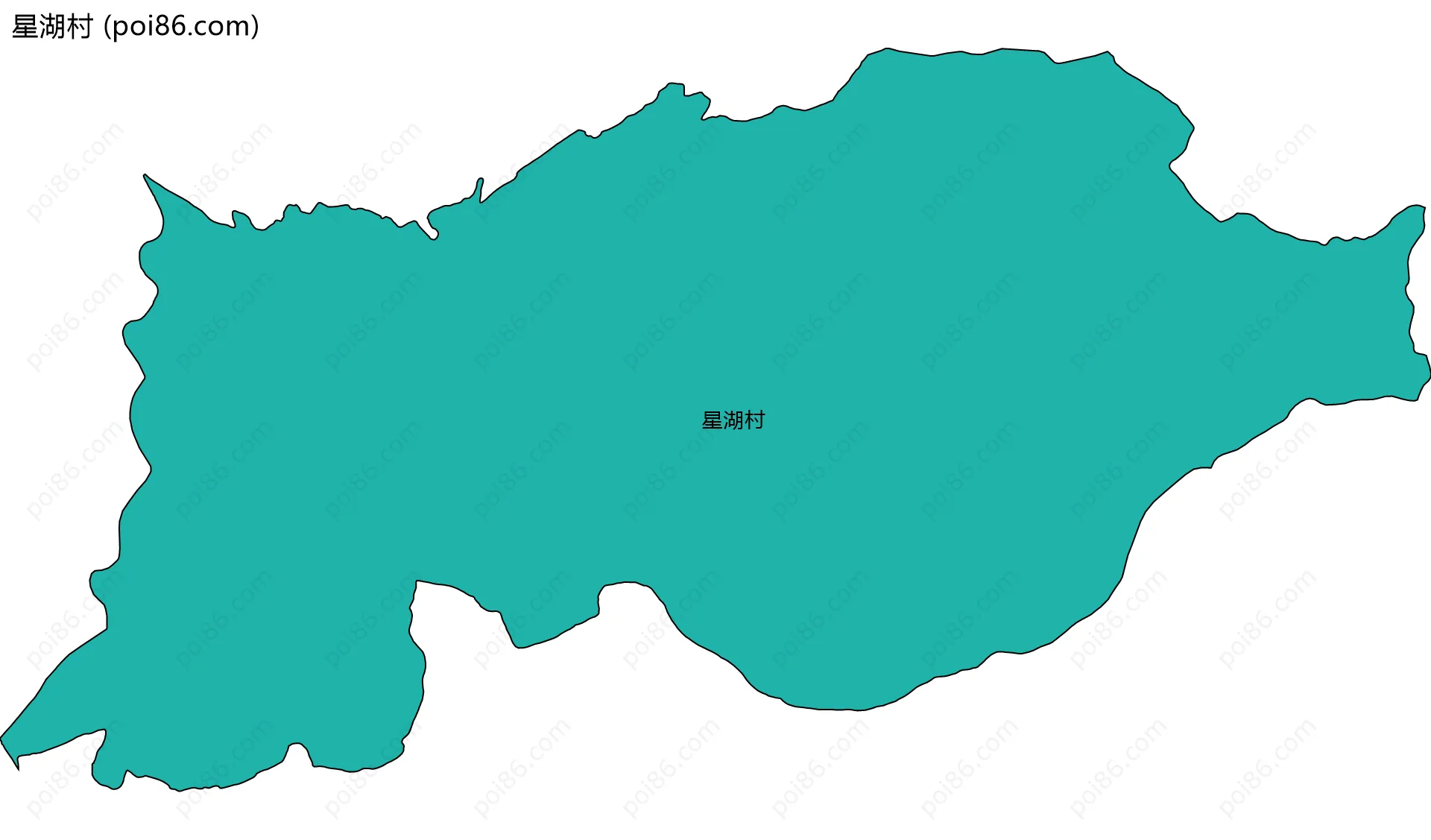星湖村边界地图