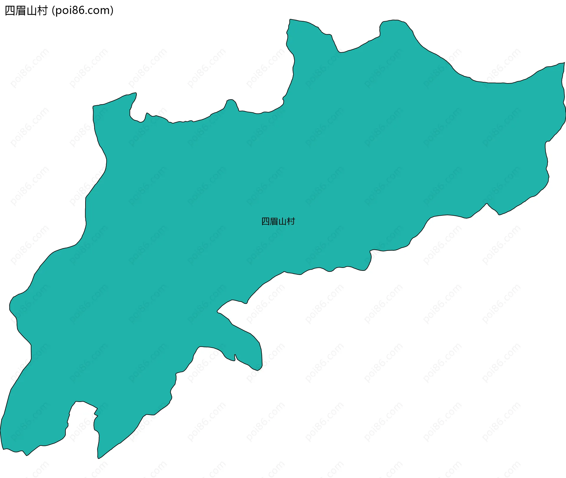四眉山村边界地图