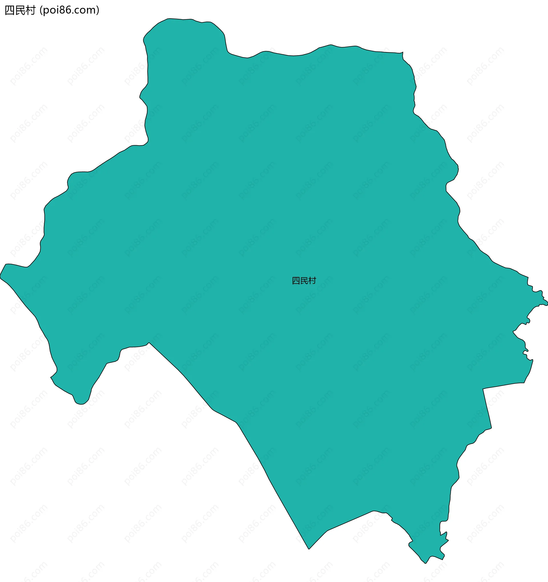 四民村边界地图